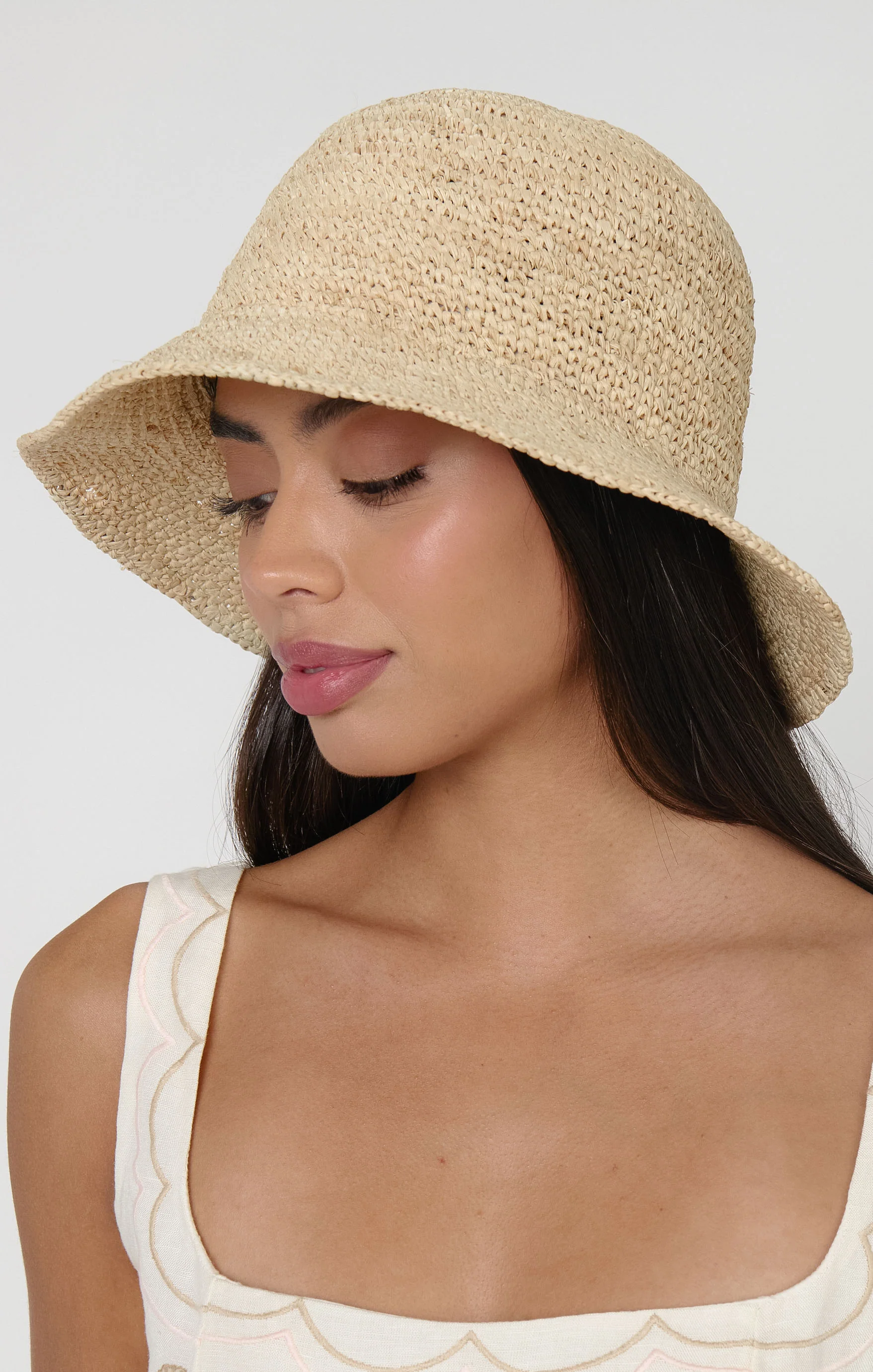 Raffia Bucket Hat ~ Natural - Image 4