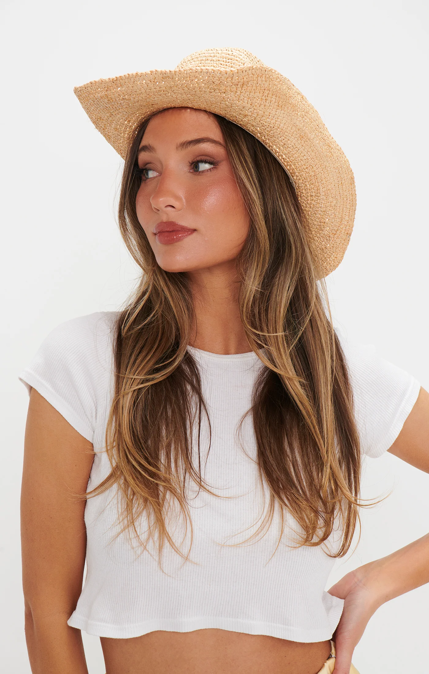 Raffia Cowboy Hat ~ Natural - Image 2
