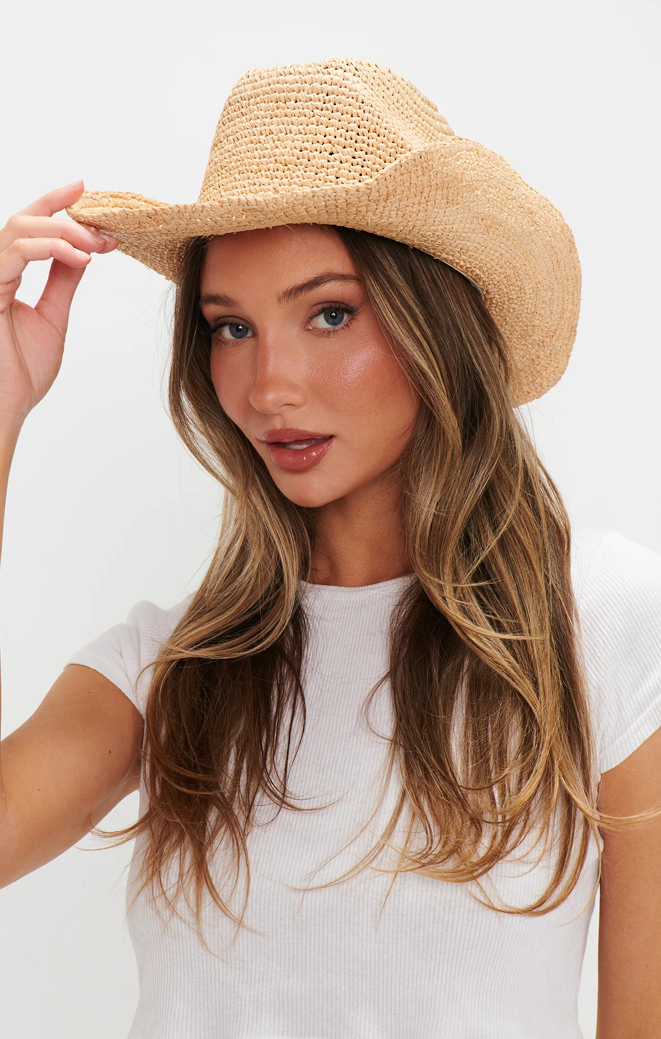 Raffia Cowboy Hat ~ Natural - Image 3