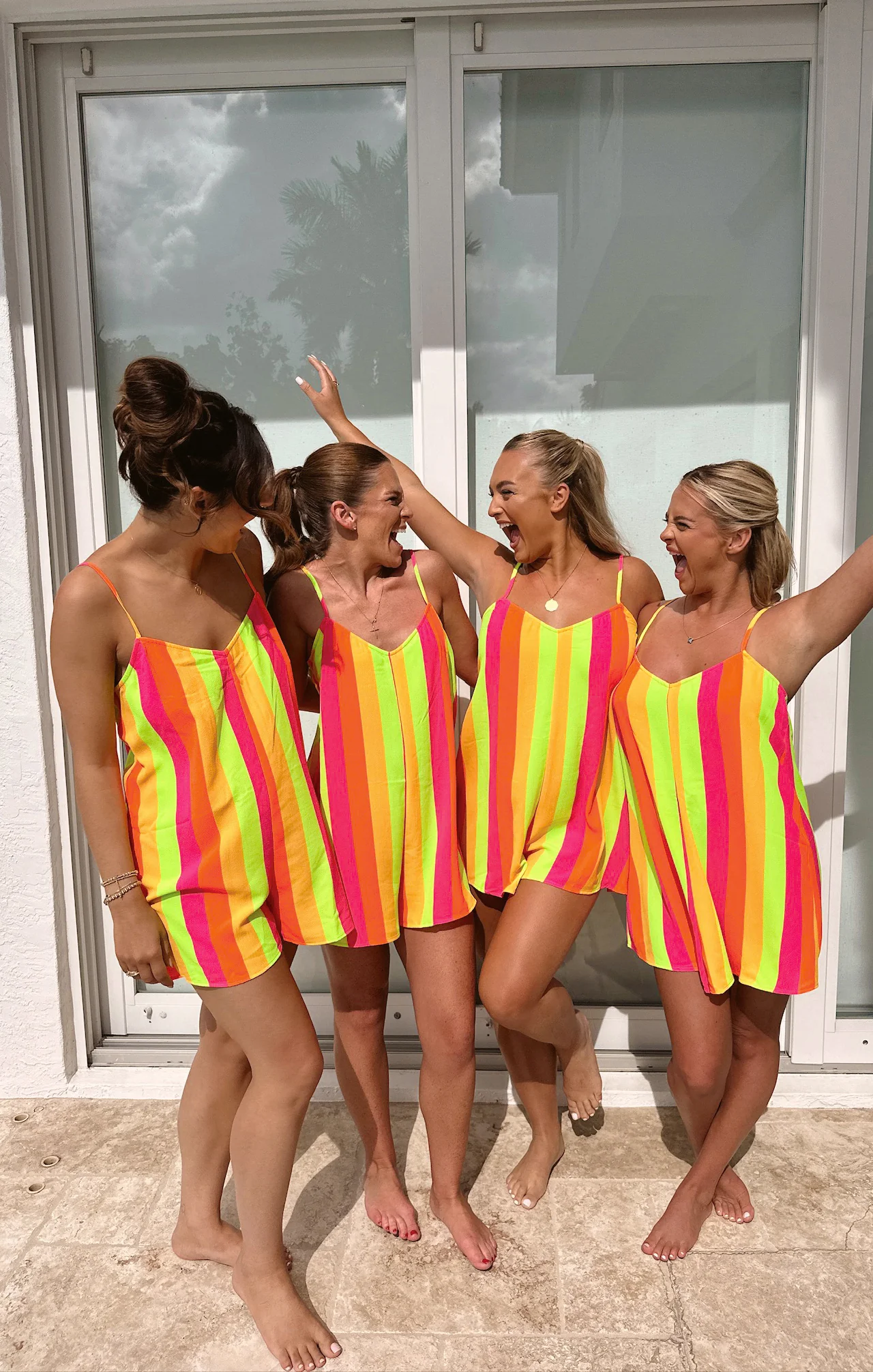Rascal Romper ~ Neon Vacay Stripe - Image 3