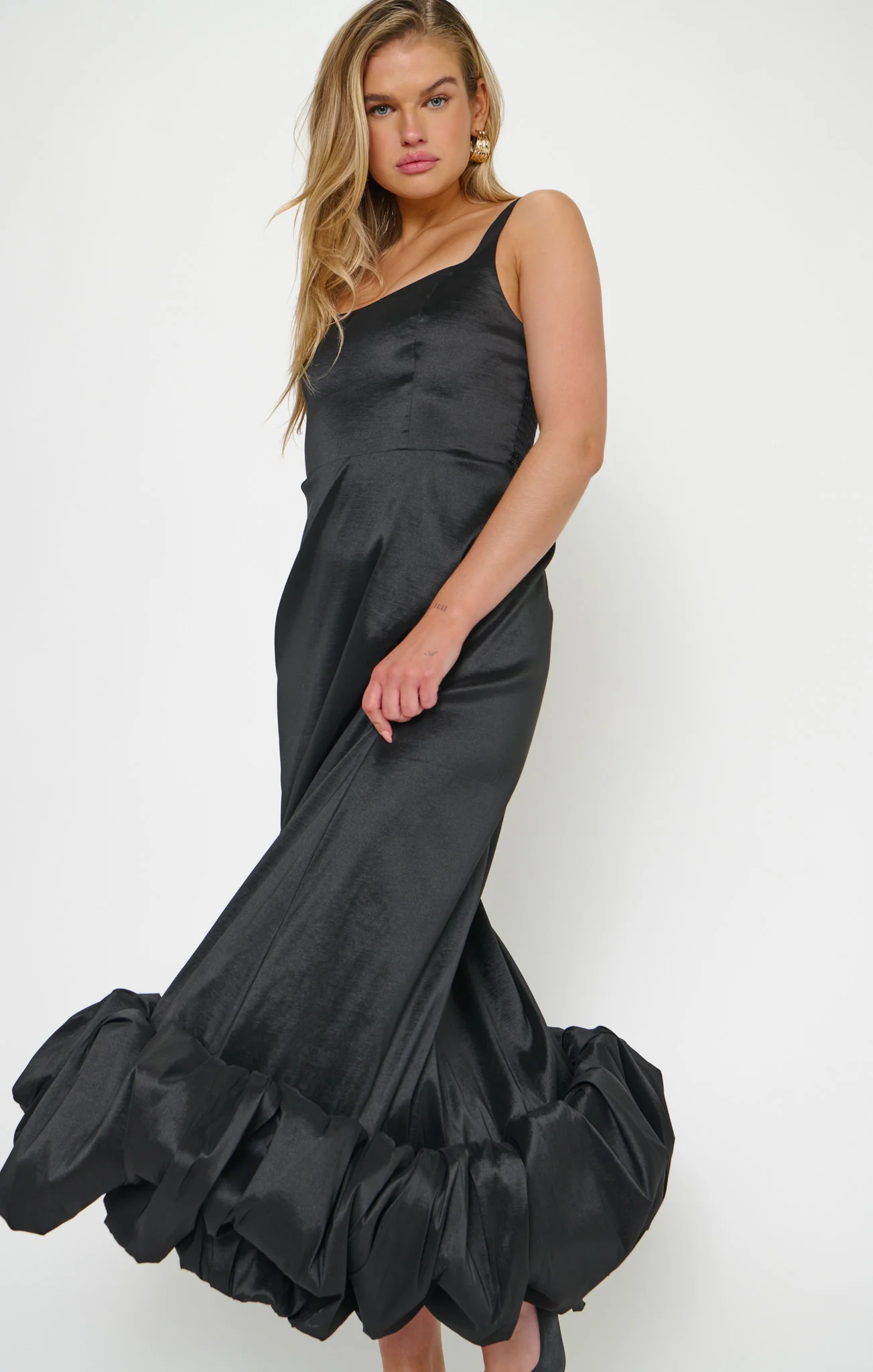 Rebecca Midi Dress ~ Black Taffeta - Image 3
