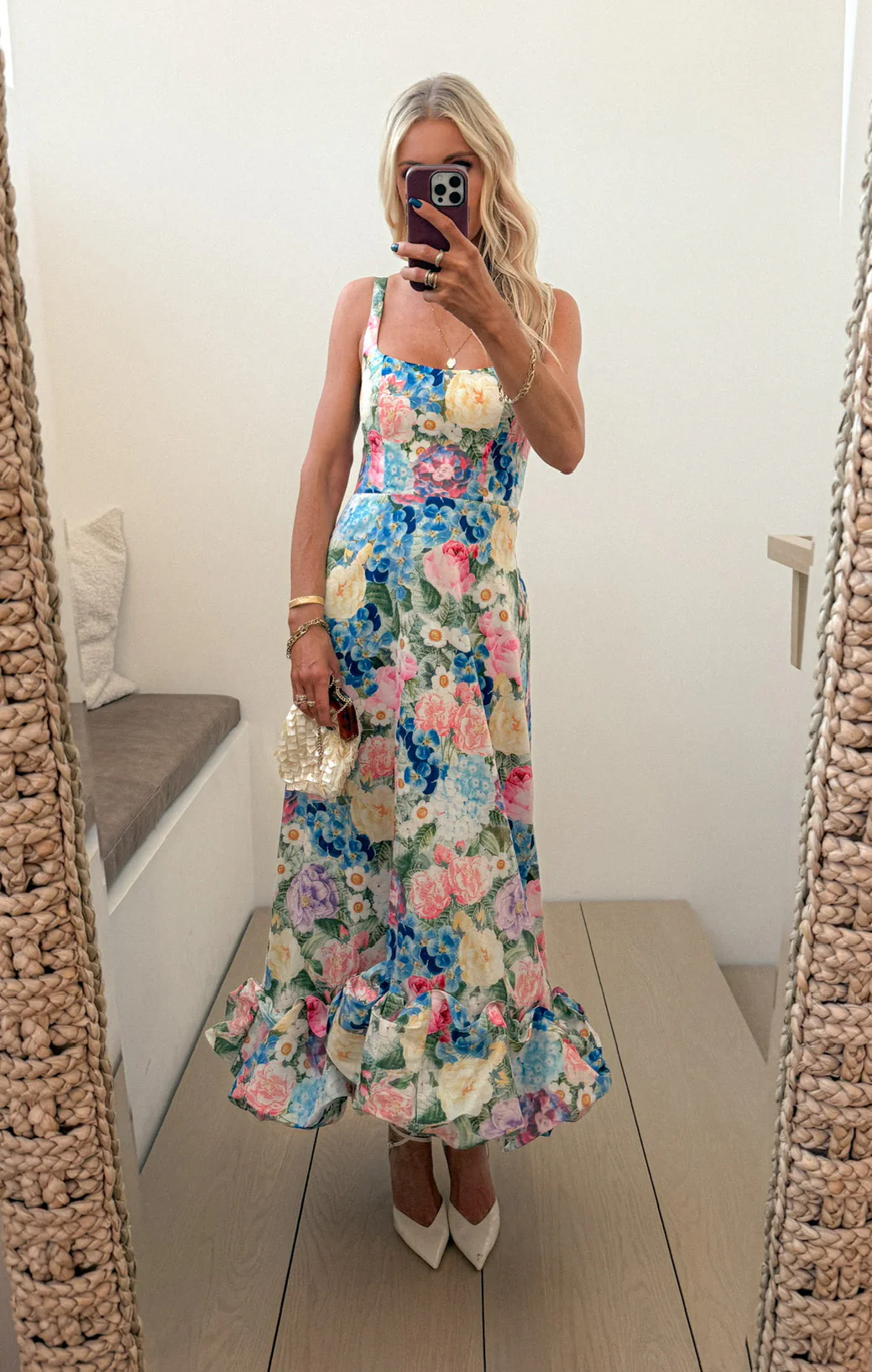 Rebecca Midi Dress ~ Flower Shop Taffeta - Image 2
