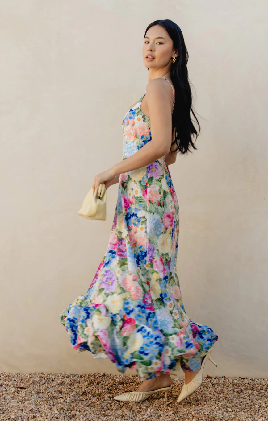Rebecca Midi Dress ~ Flower Shop Taffeta - Image 3