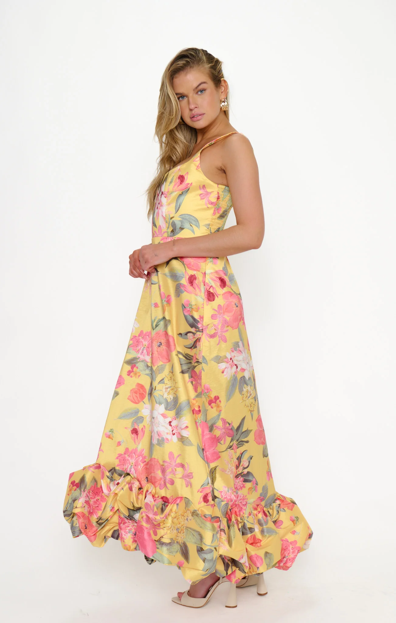 Rebecca Midi Dress ~ Mimosa Floral Taffeta - Image 4