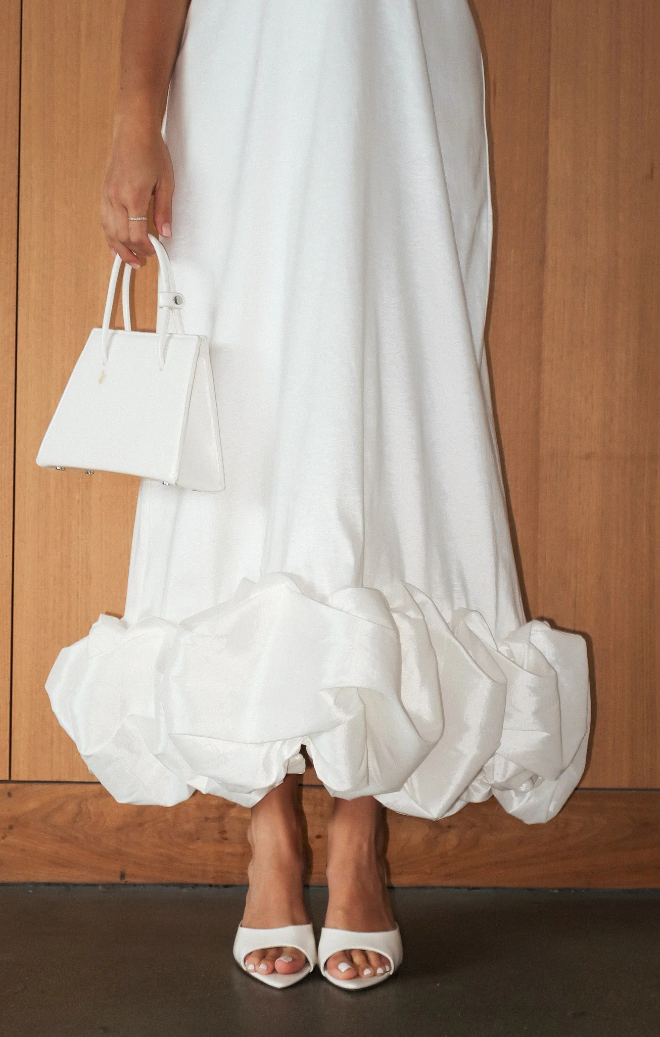 Rebecca Midi Dress ~ White Taffeta - Image 2