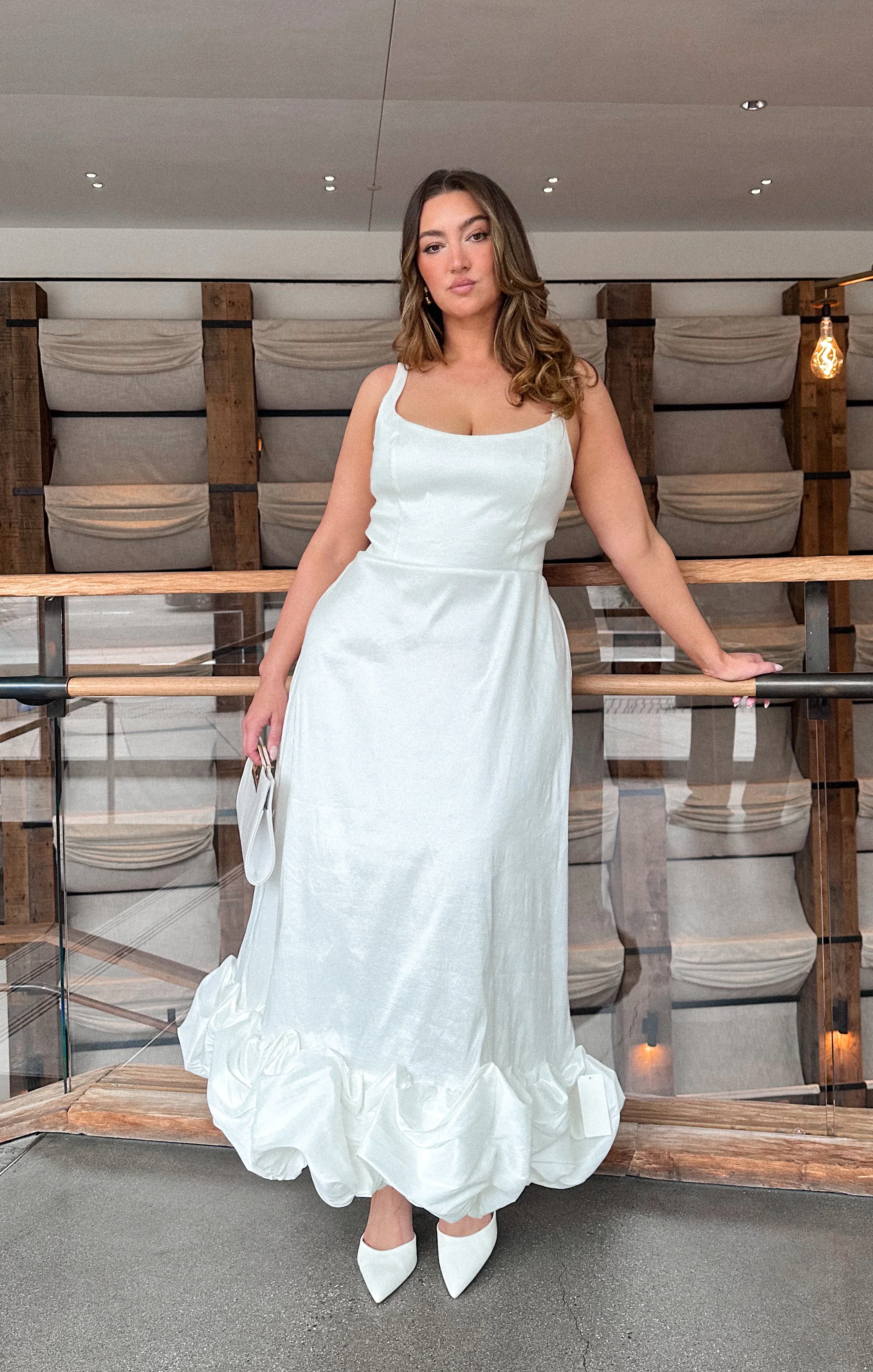Rebecca Midi Dress ~ White Taffeta - Image 8