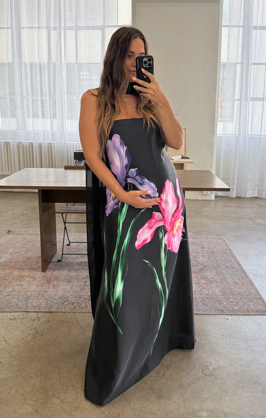 Renee Maxi Dress ~ Wild Iris Luxe Satin - Image 11