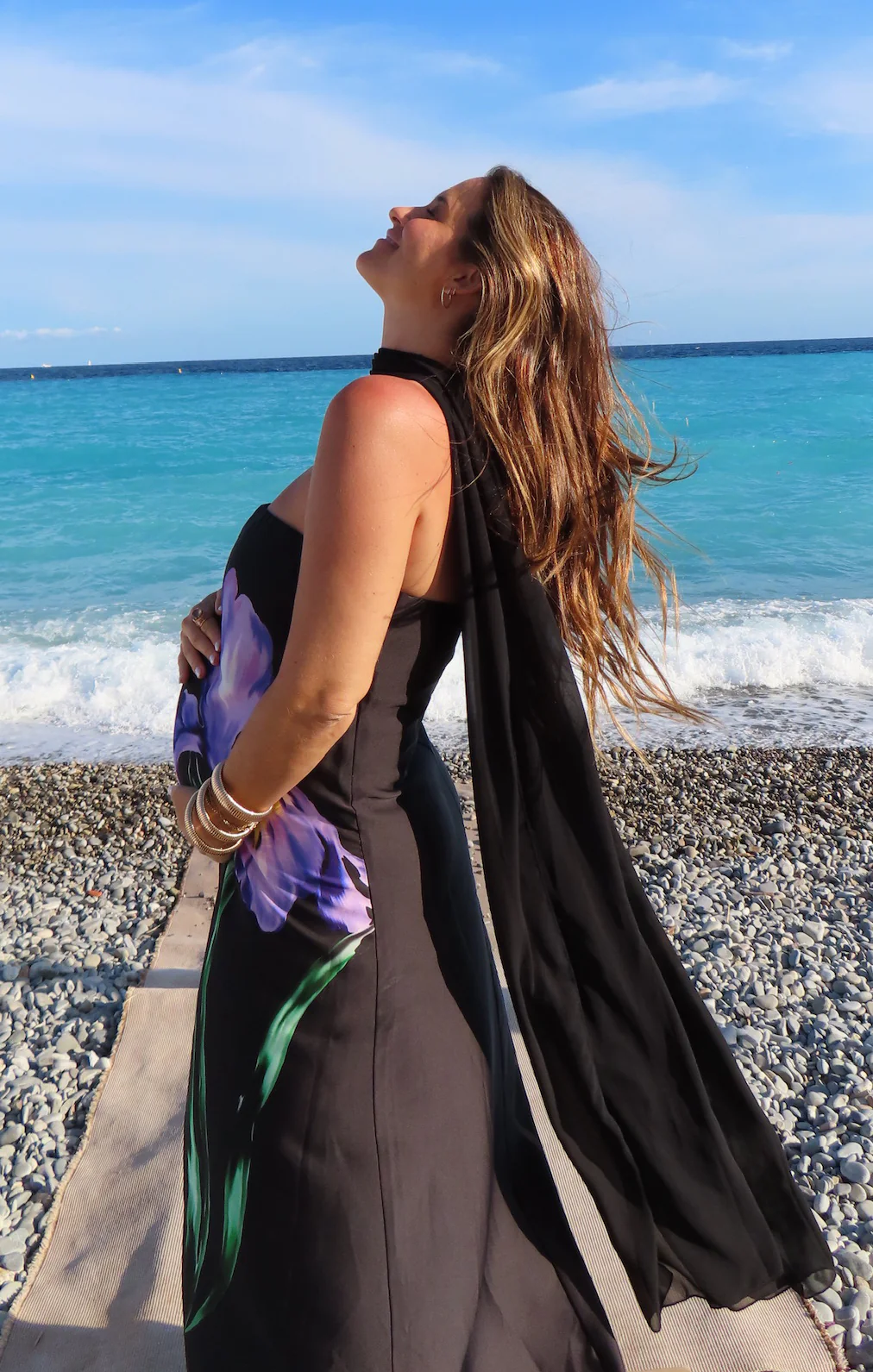 Renee Maxi Dress ~ Wild Iris Luxe Satin - Image 12