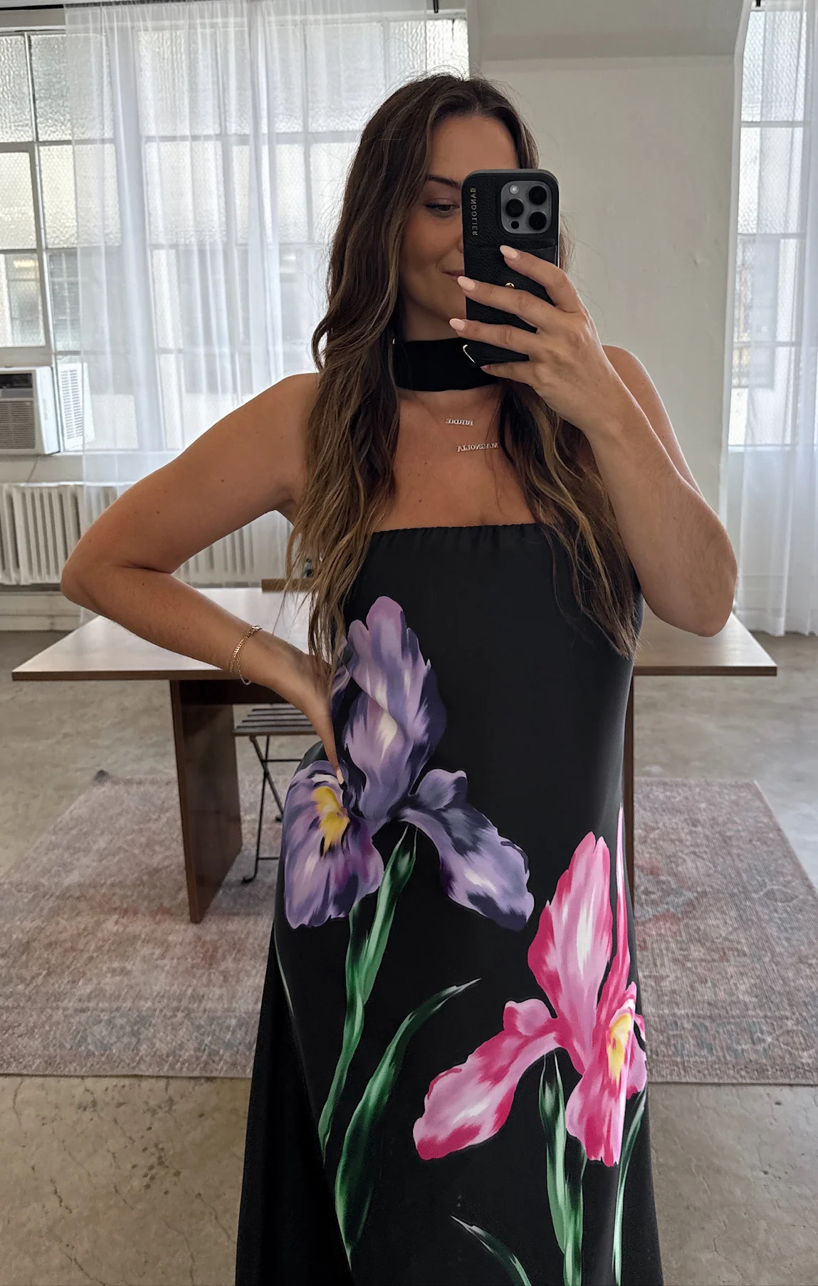 Renee Maxi Dress ~ Wild Iris Luxe Satin - Image 13