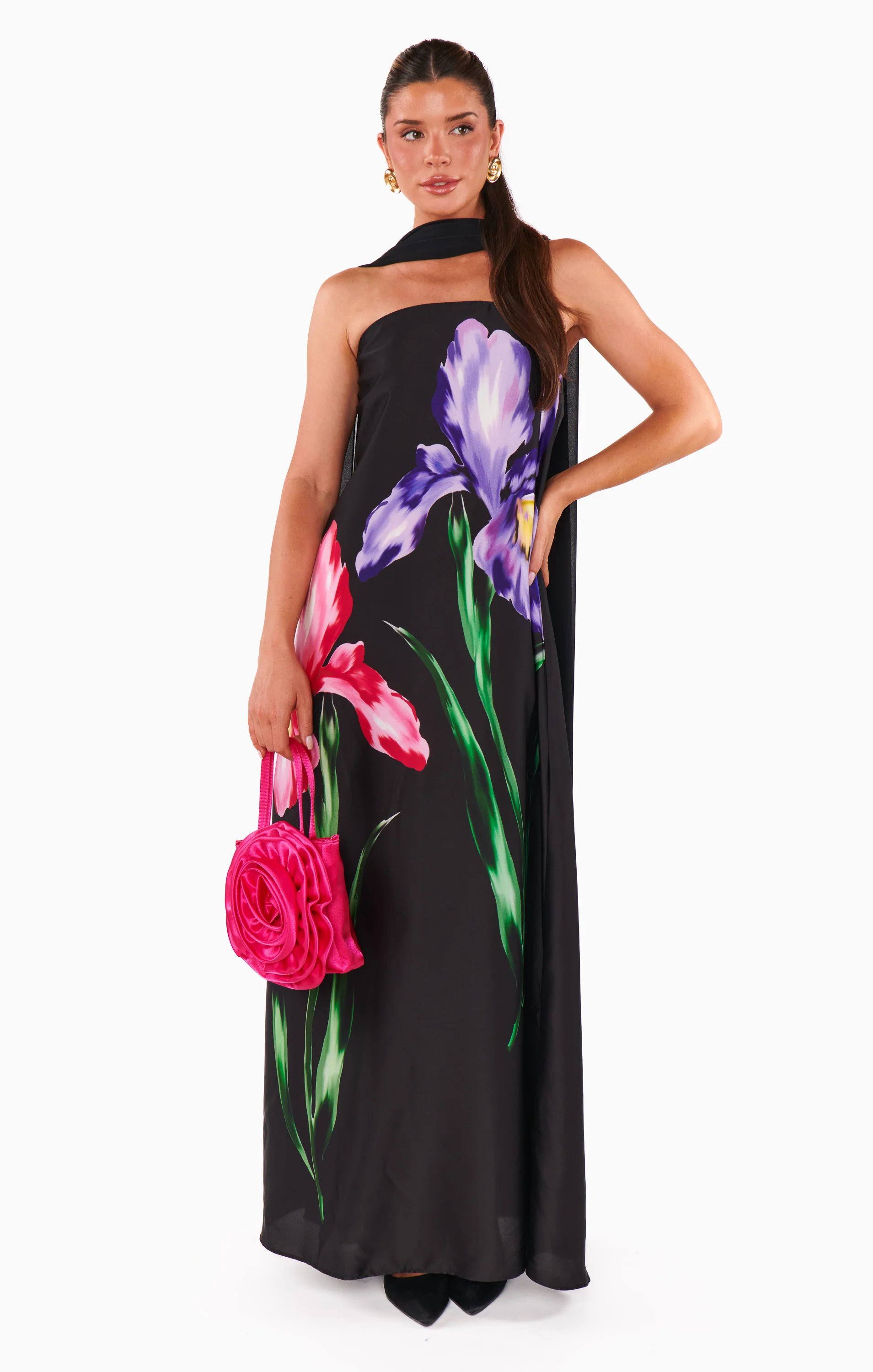 Renee Maxi Dress ~ Wild Iris Luxe Satin - Image 15