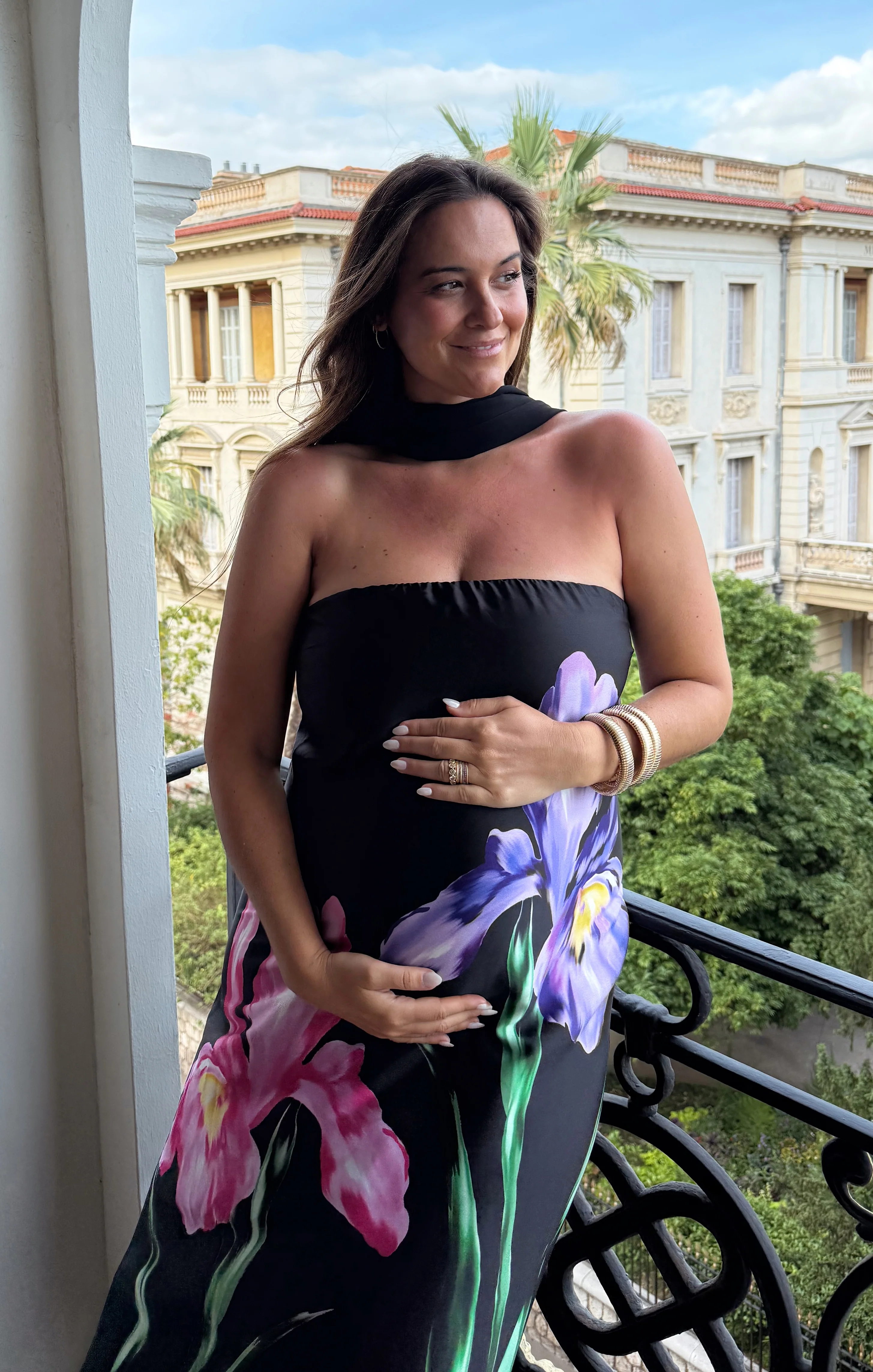 Renee Maxi Dress ~ Wild Iris Luxe Satin - Image 6