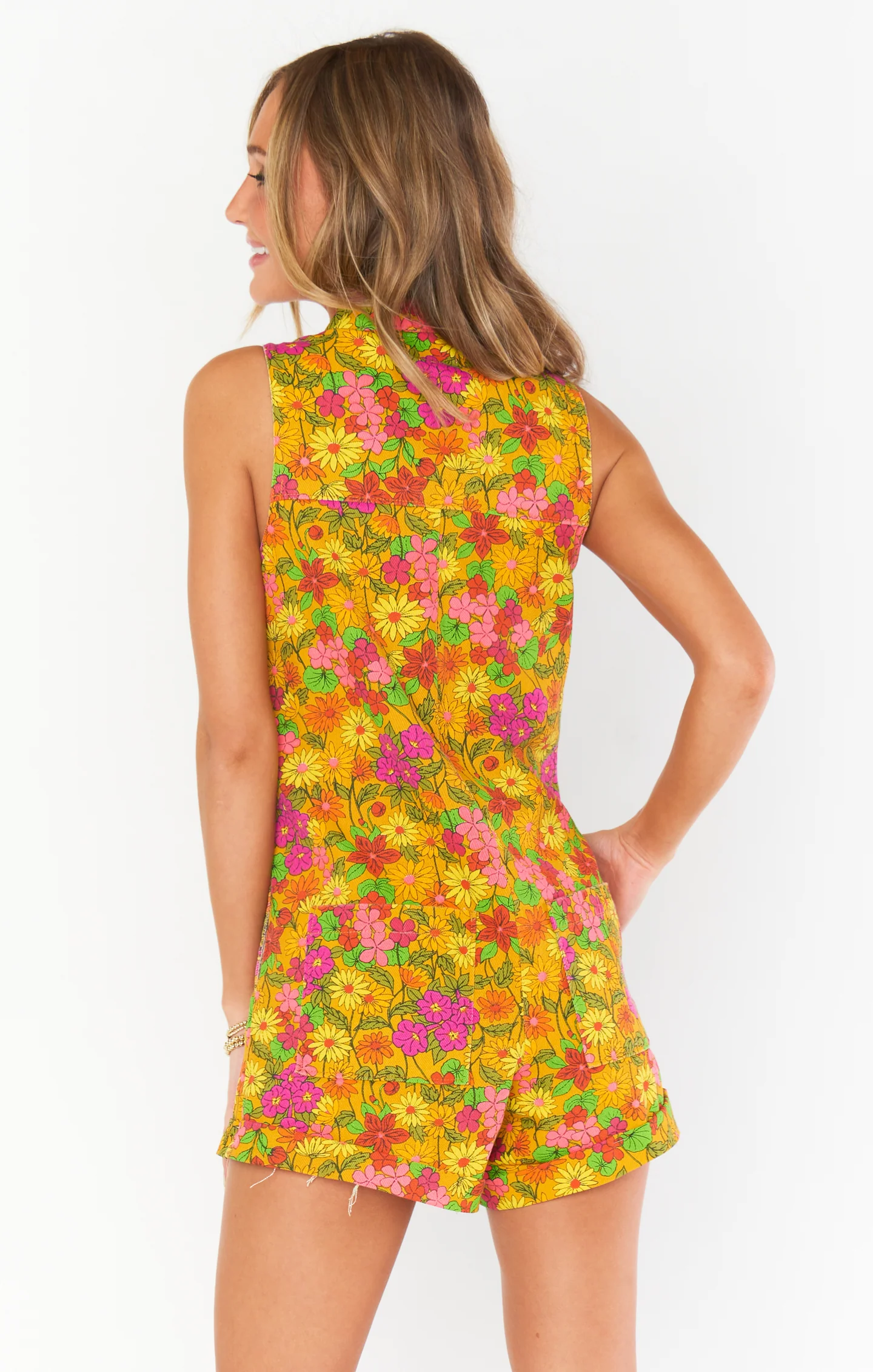 Reno Romper ~ Carnaby Floral Denim - Image 5