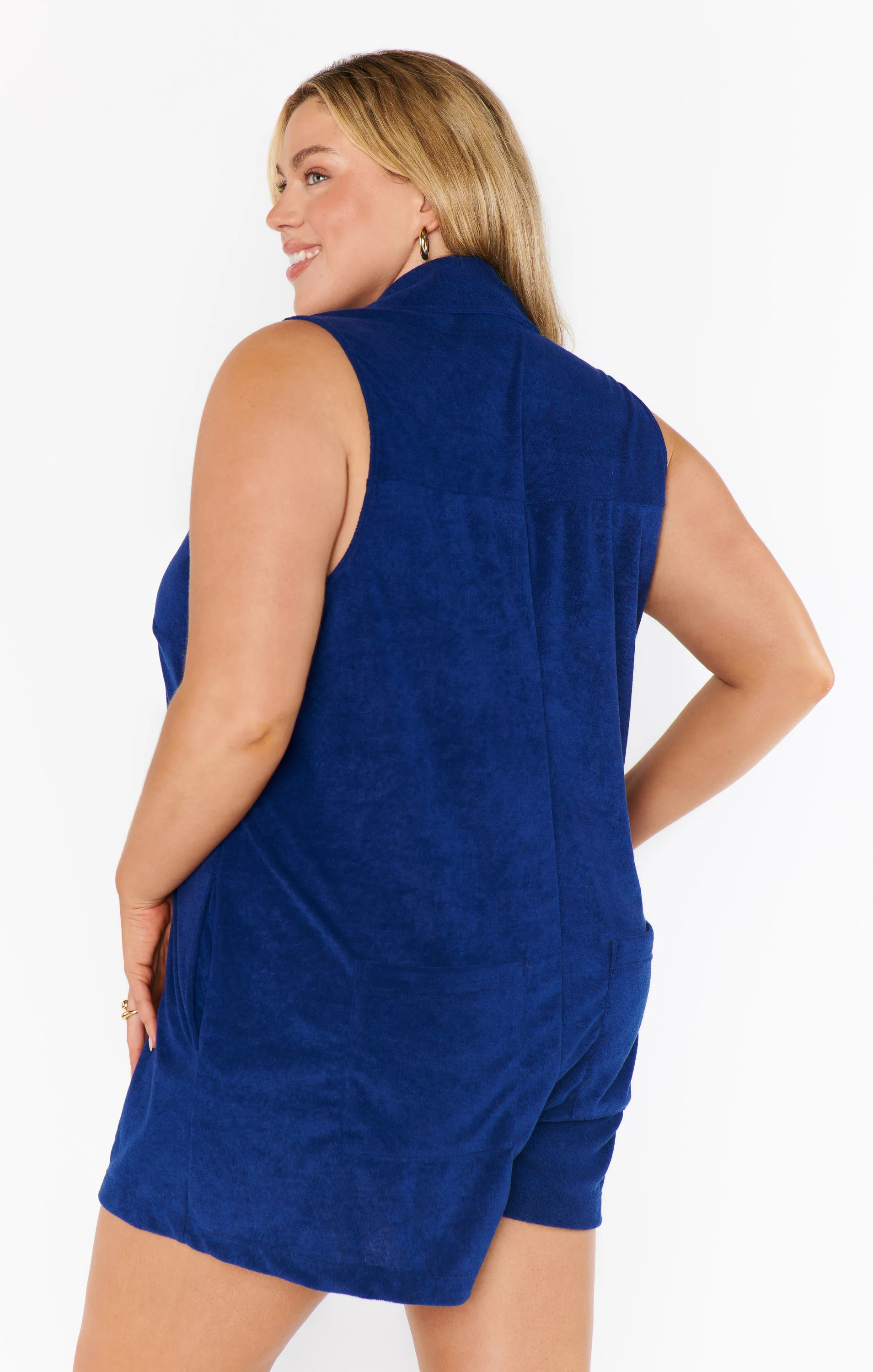 Reno Romper ~ Navy Blue Terry - Image 8