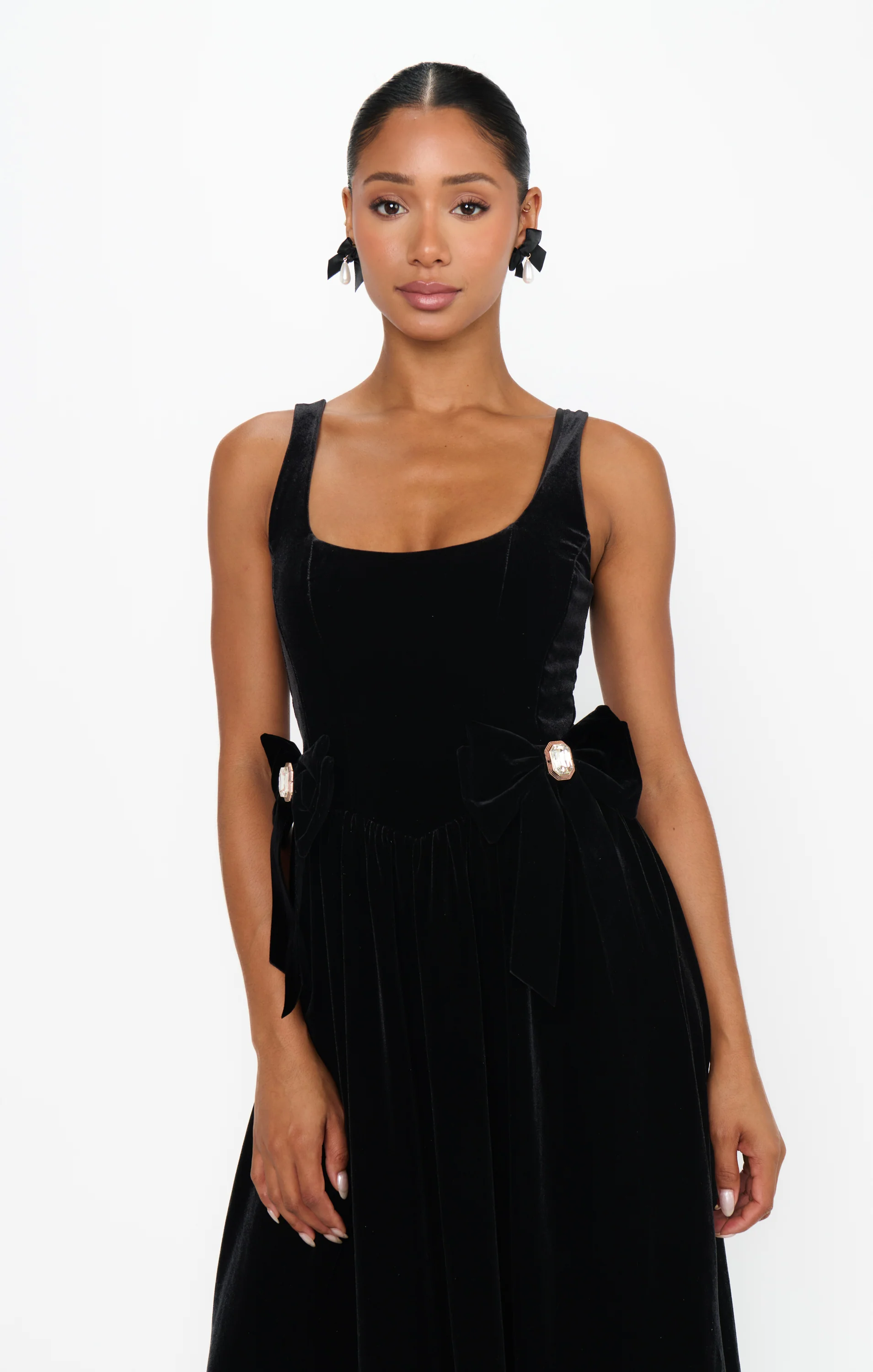 Ricci Midi Dress ~ Black Velvet - Image 2