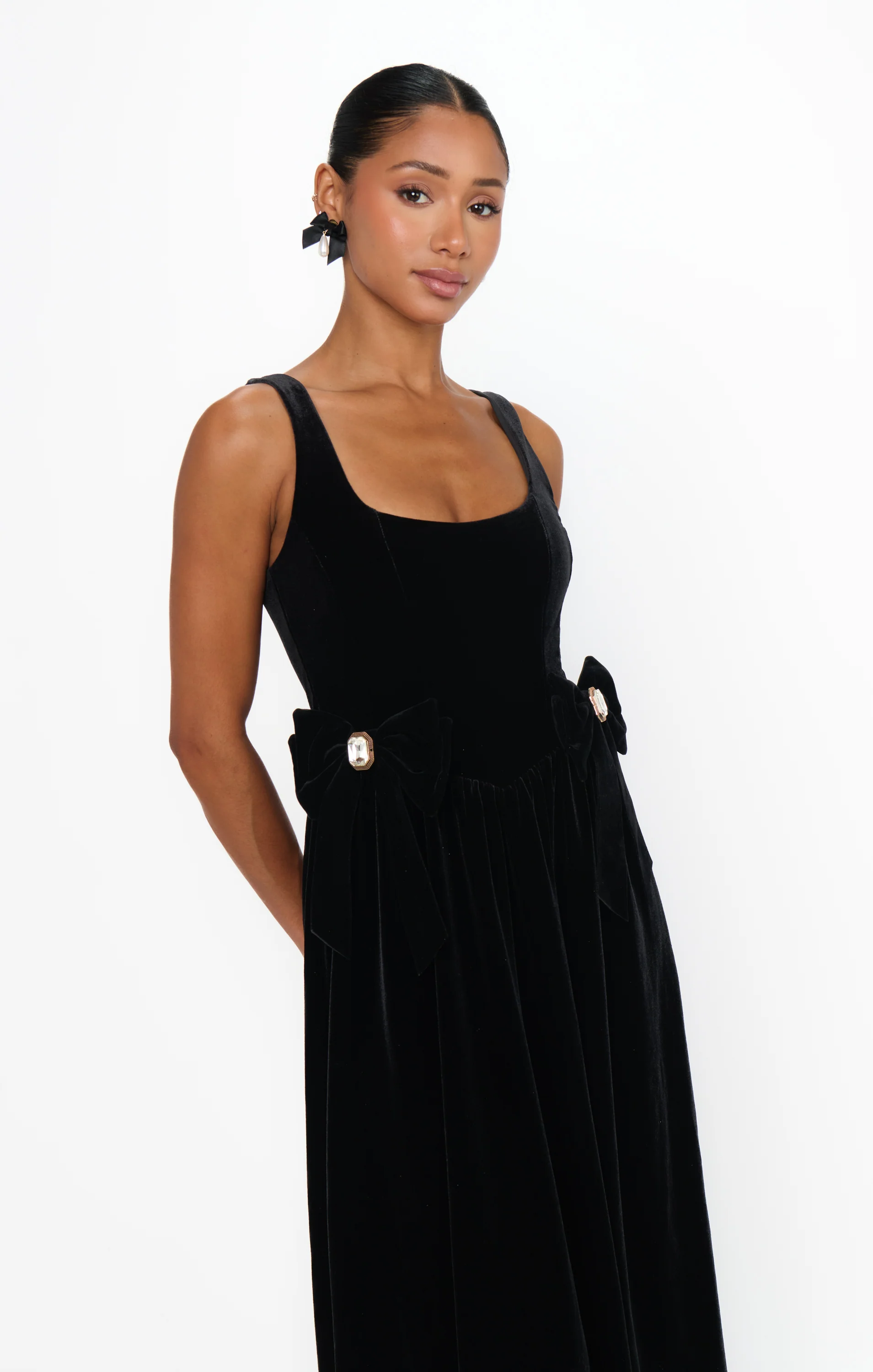 Ricci Midi Dress ~ Black Velvet - Image 5