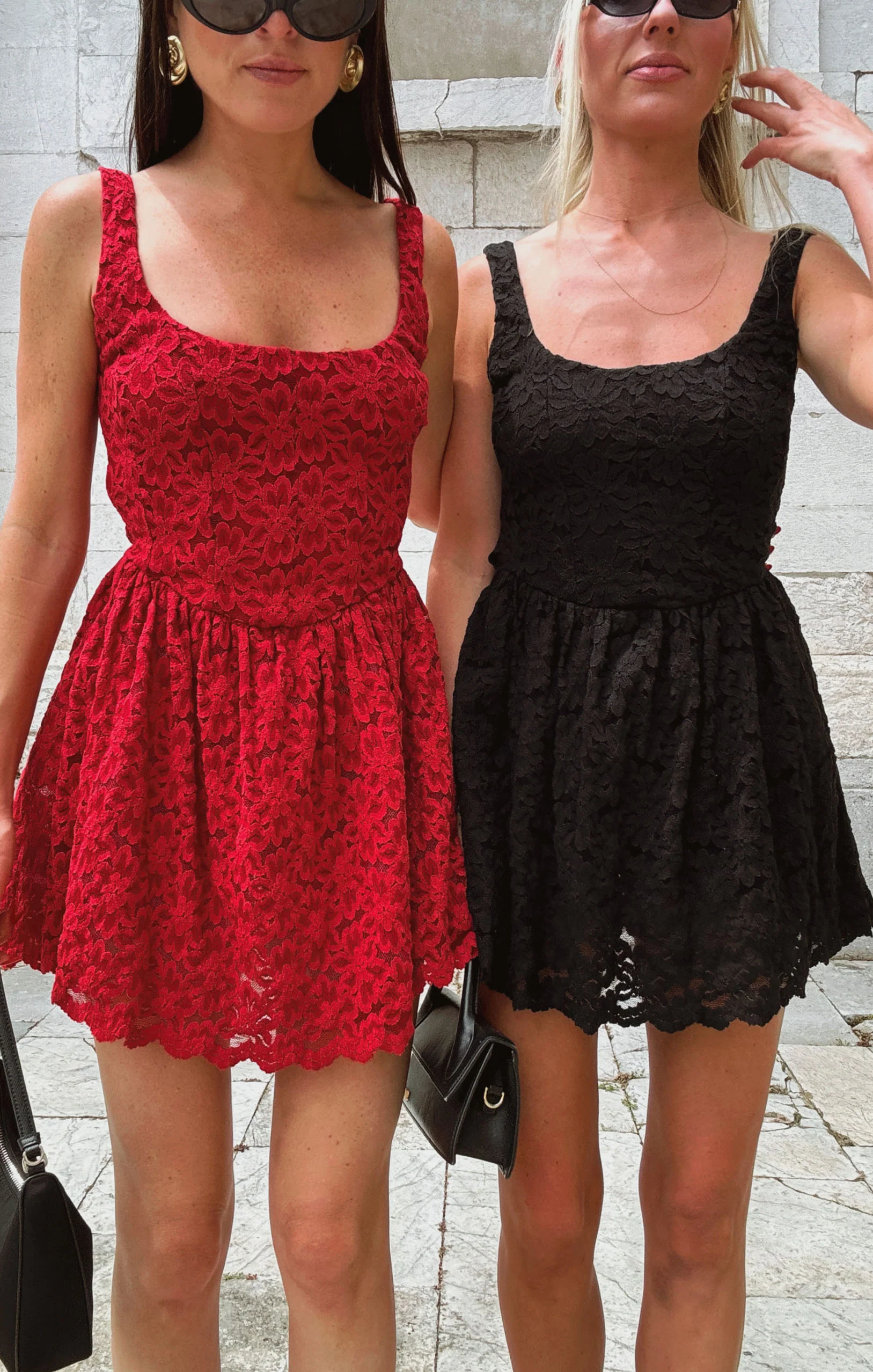 Ricci Skort Dress ~ Radiant Red Lace - Image 4