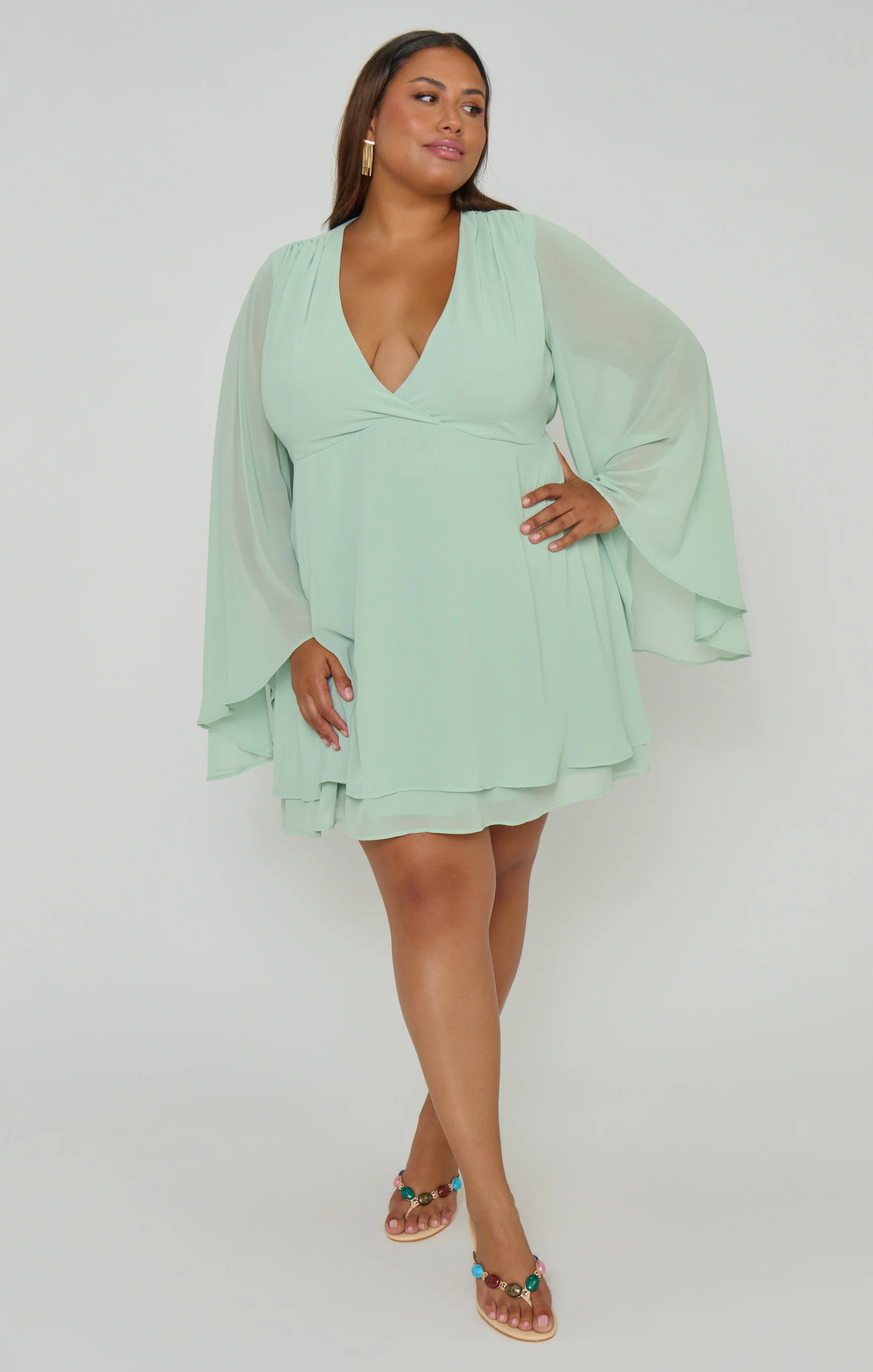 Robin Mini Dress ~ Sage Chiffon - Image 4