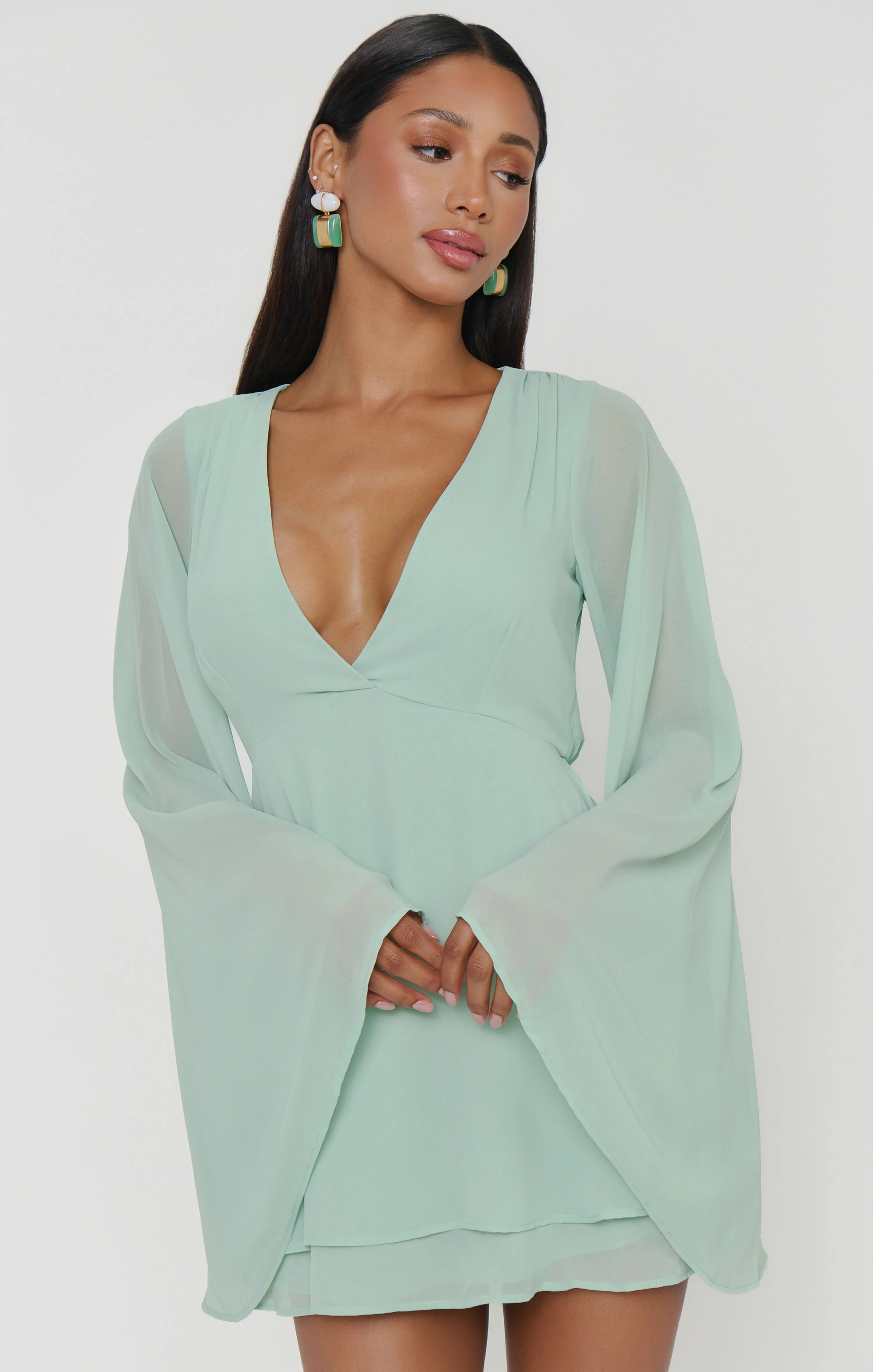 Robin Mini Dress ~ Sage Chiffon - Image 6