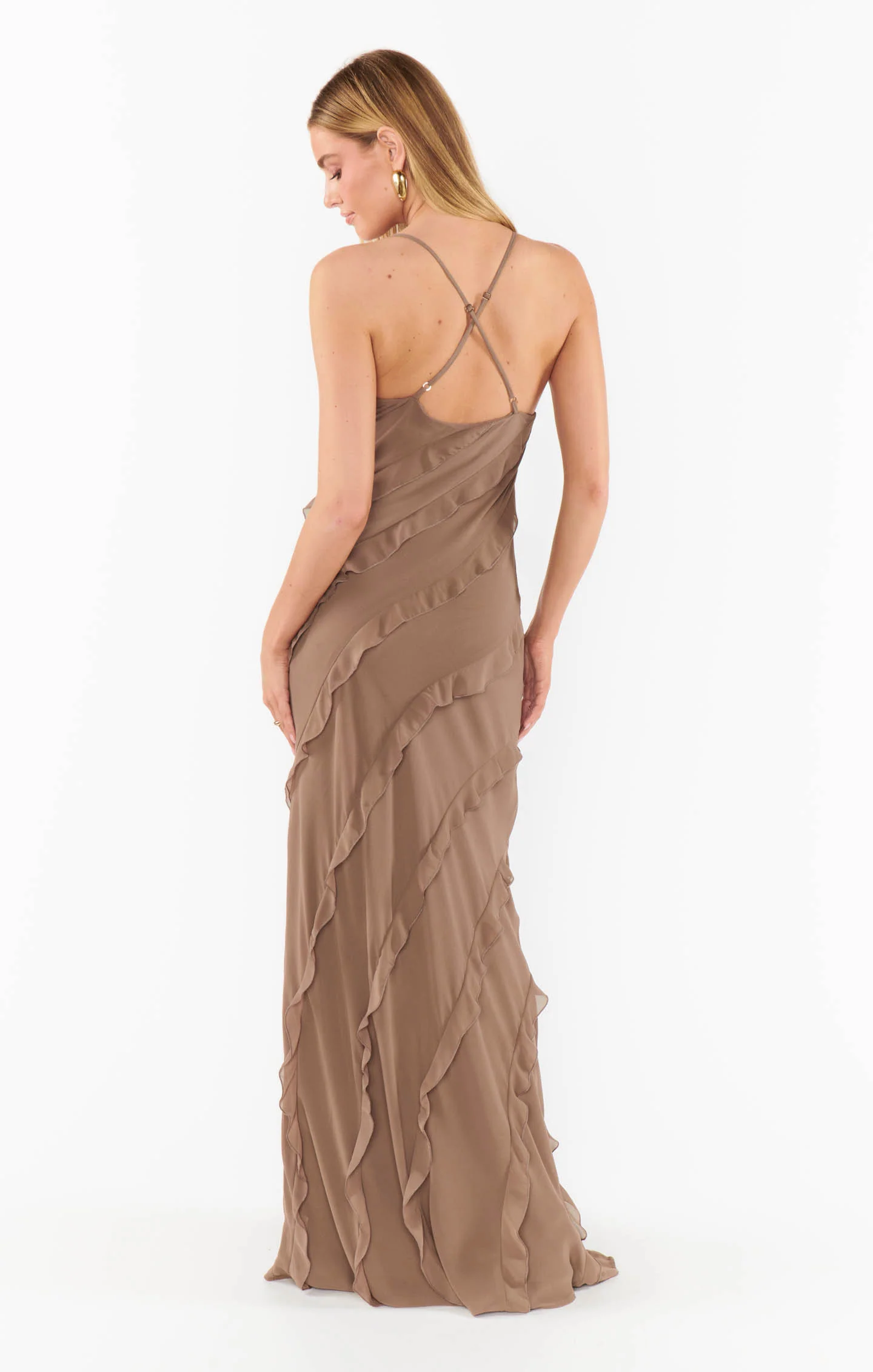 Romance Ruffle Dress ~ Dune Chiffon - Image 2