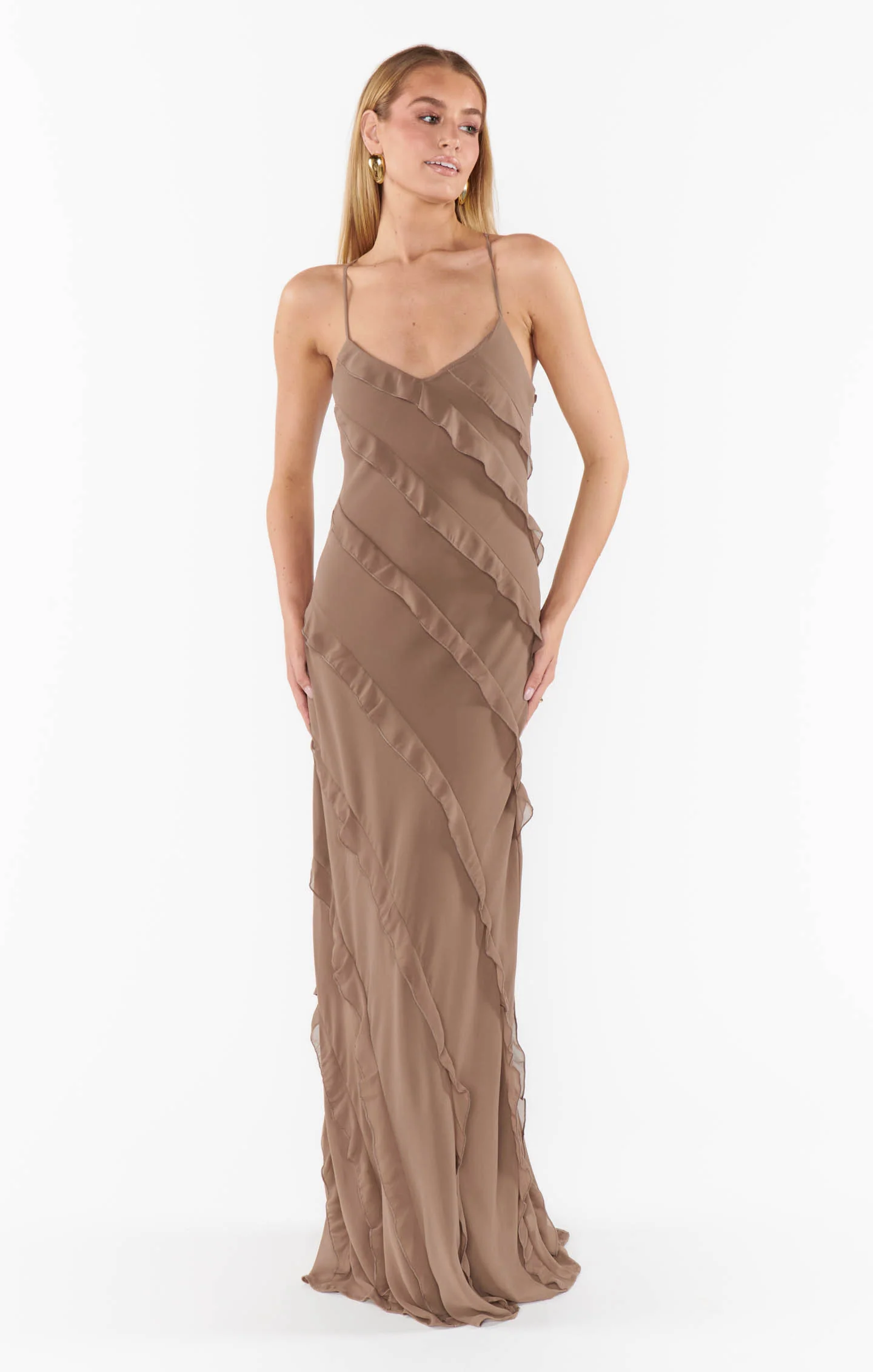 Romance Ruffle Dress ~ Dune Chiffon - Image 5