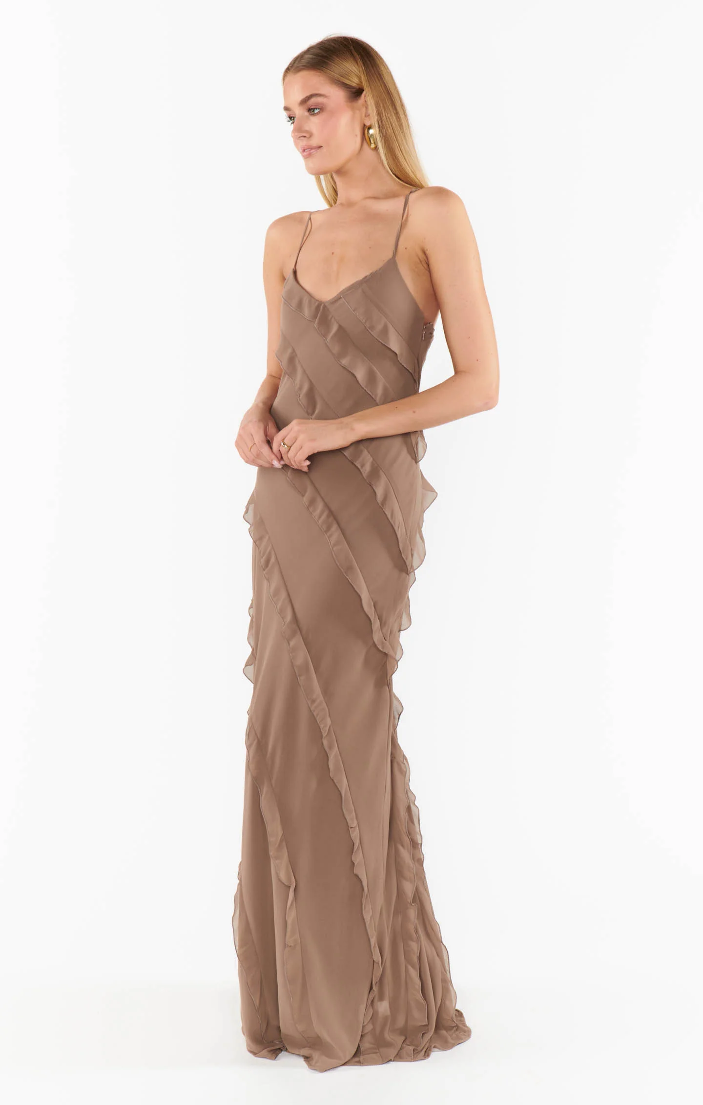 Romance Ruffle Dress ~ Dune Chiffon - Image 6