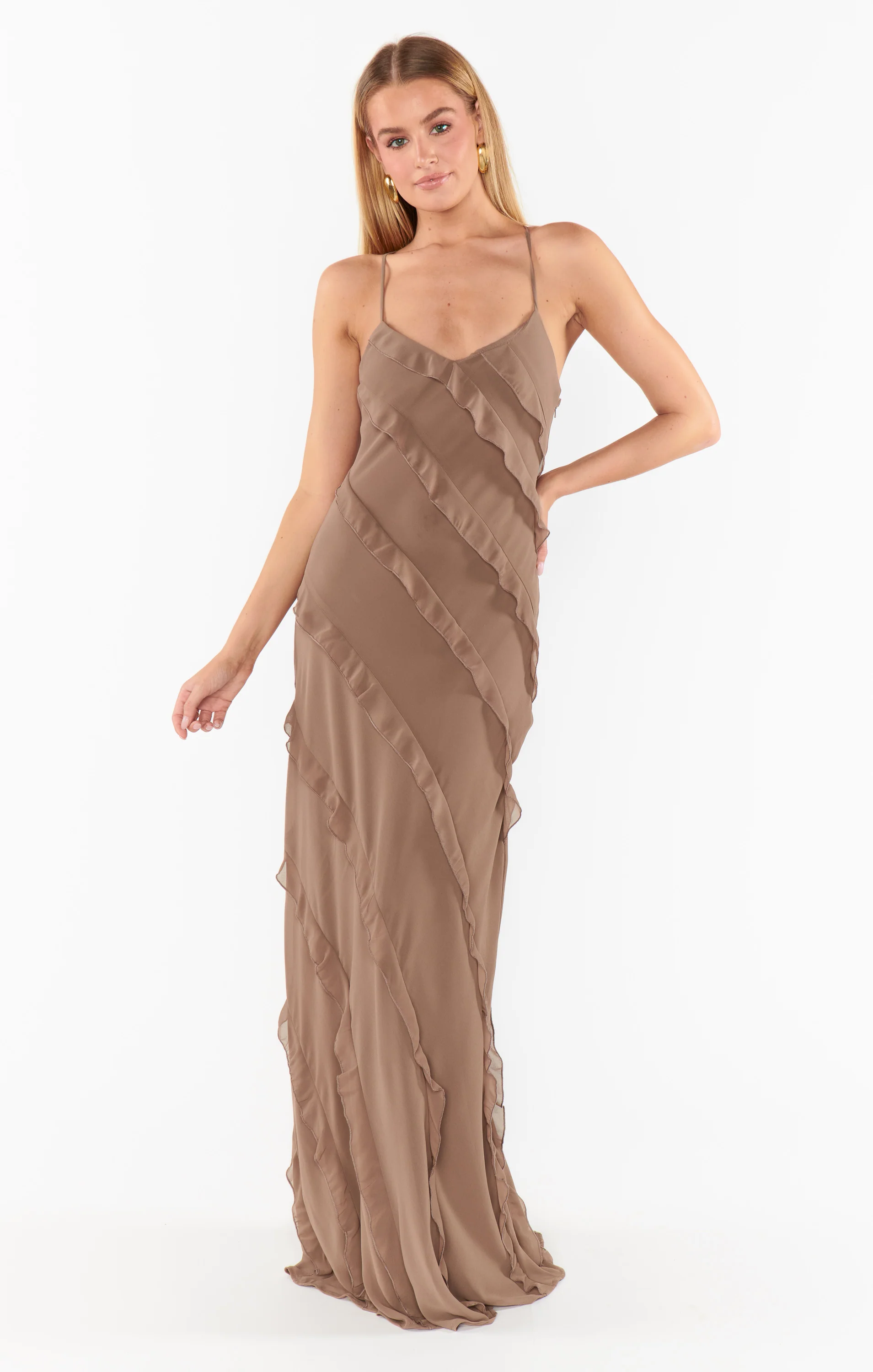 Romance Ruffle Dress ~ Dune Chiffon - Image 8