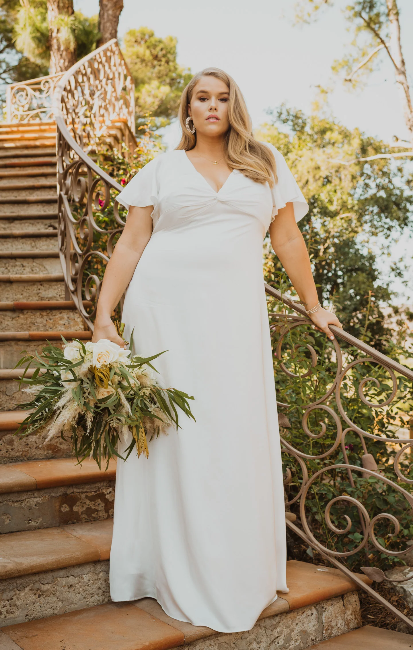 Rome Twist Gown ~ Ivory Luxe Satin - Image 17