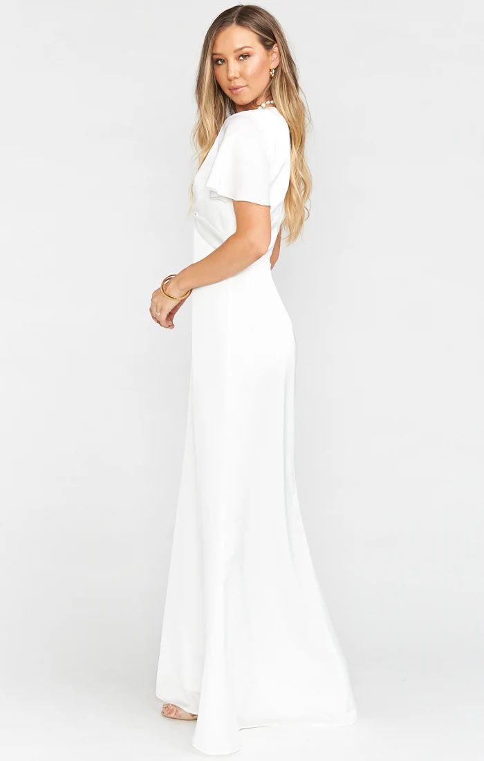 Rome Twist Gown ~ Ivory Luxe Satin - Image 3