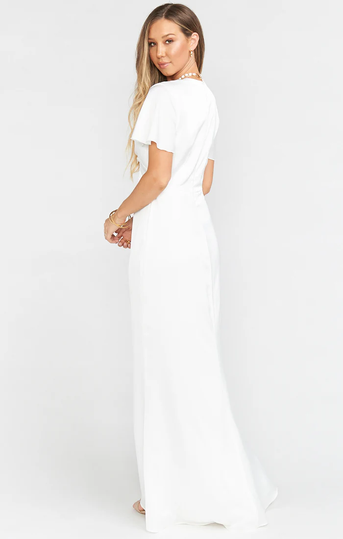 Rome Twist Gown ~ Ivory Luxe Satin - Image 4