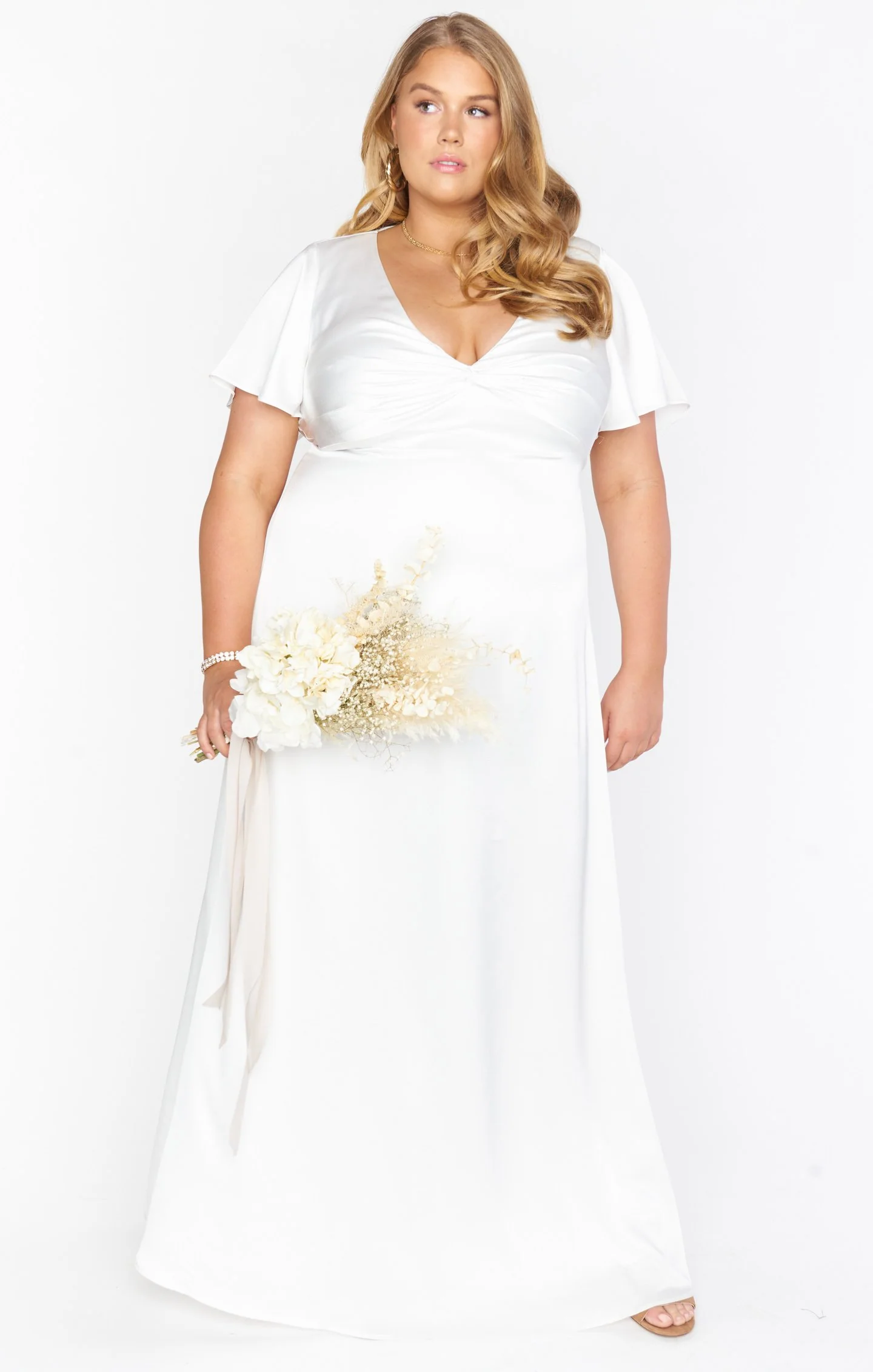 Rome Twist Gown ~ Ivory Luxe Satin - Image 7