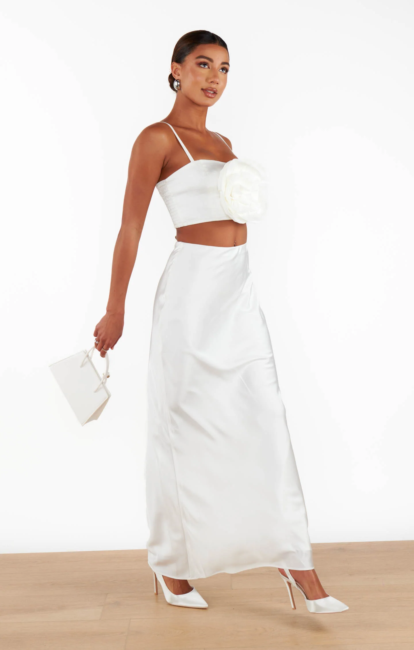 Rose Top ~ White Taffeta - Image 2