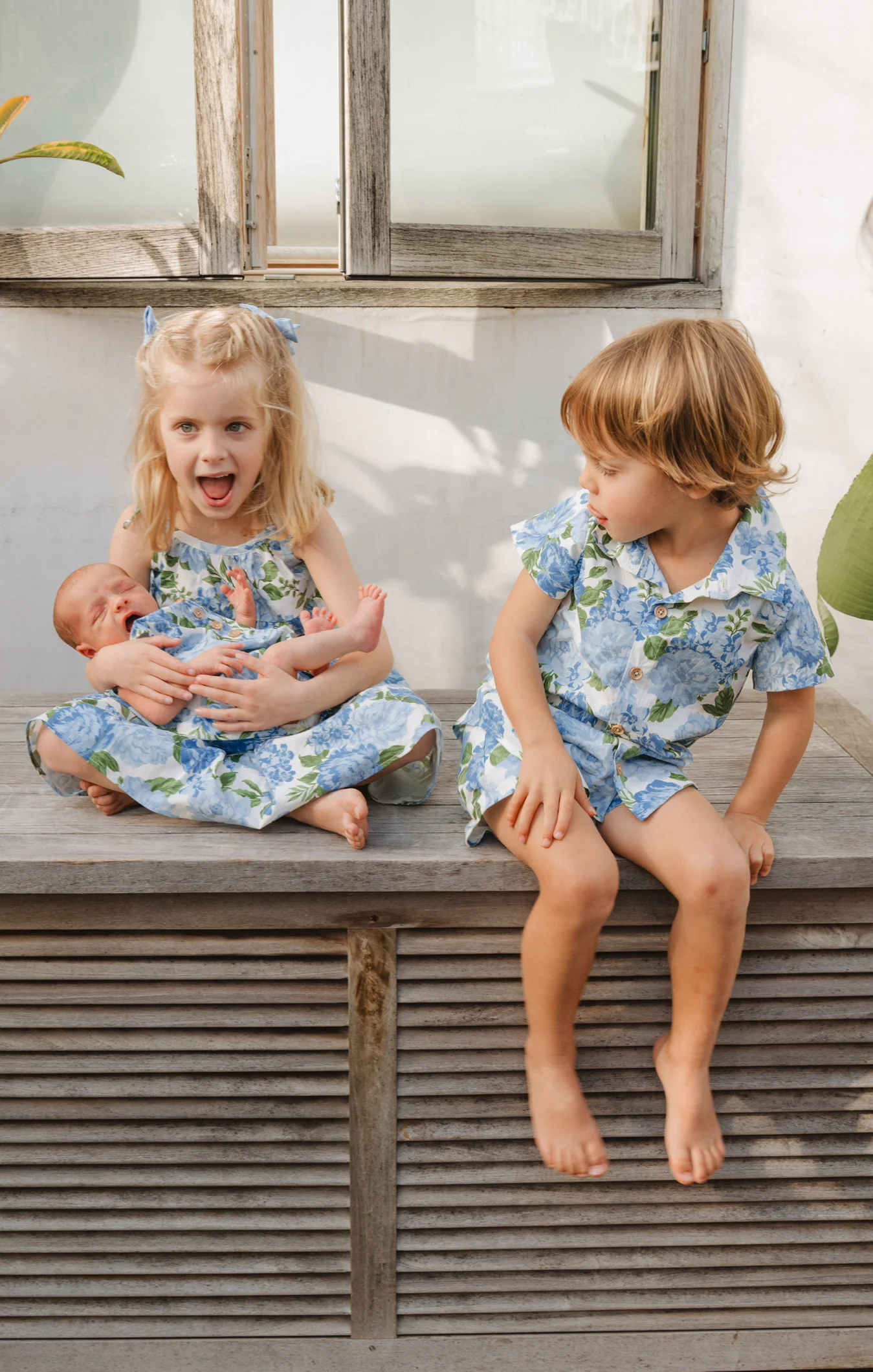 Rowan Onesie ~ Cottage Floral Blue - Image 3