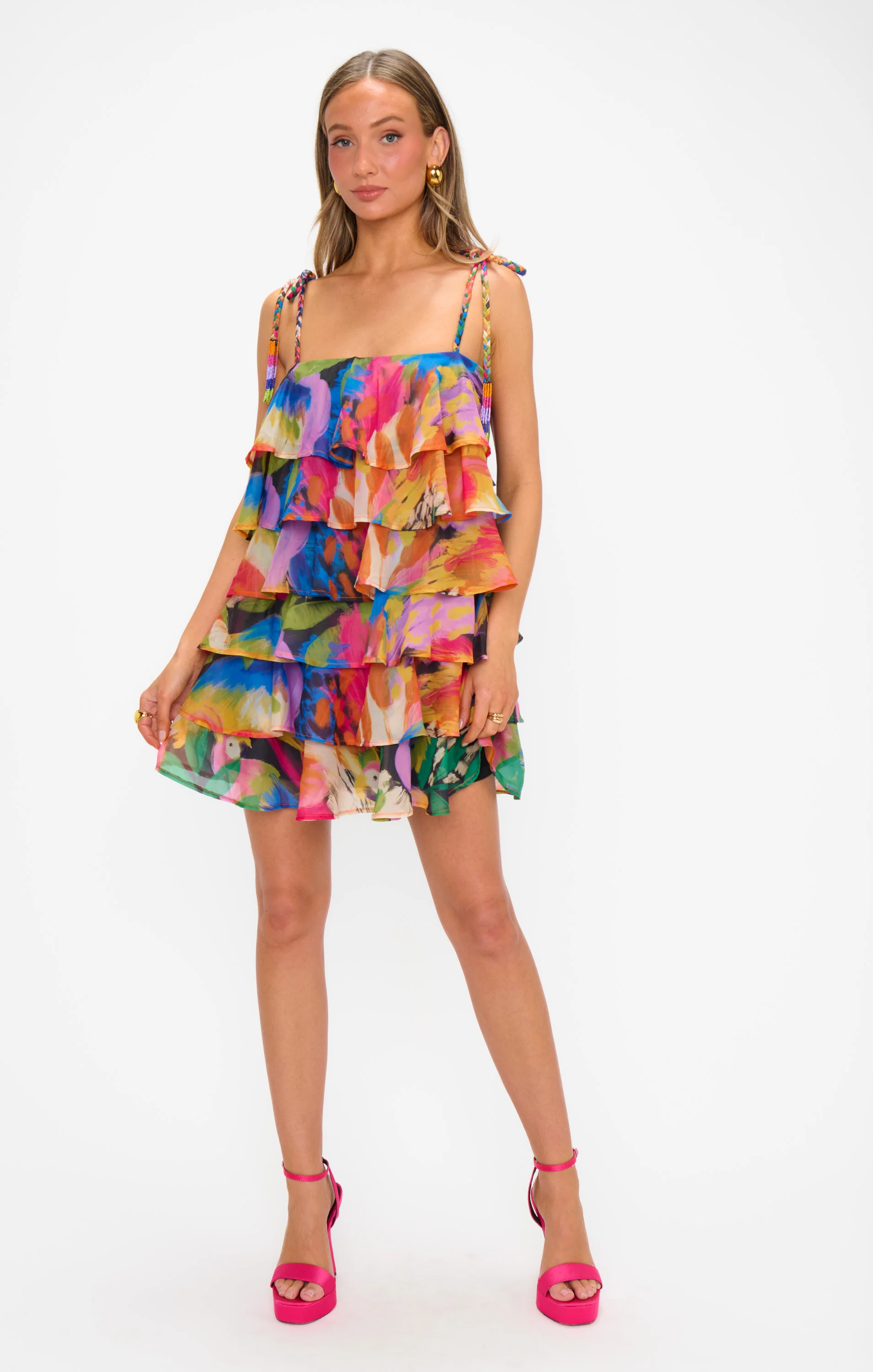 Rowen Ruffle Dress ~ Midnight in Rio - Image 2