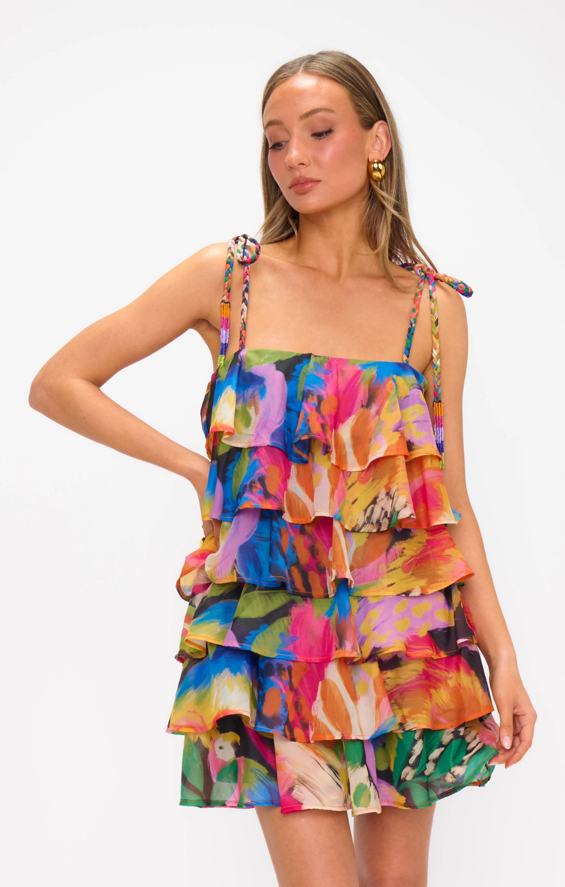 Rowen Ruffle Dress ~ Midnight in Rio - Image 4
