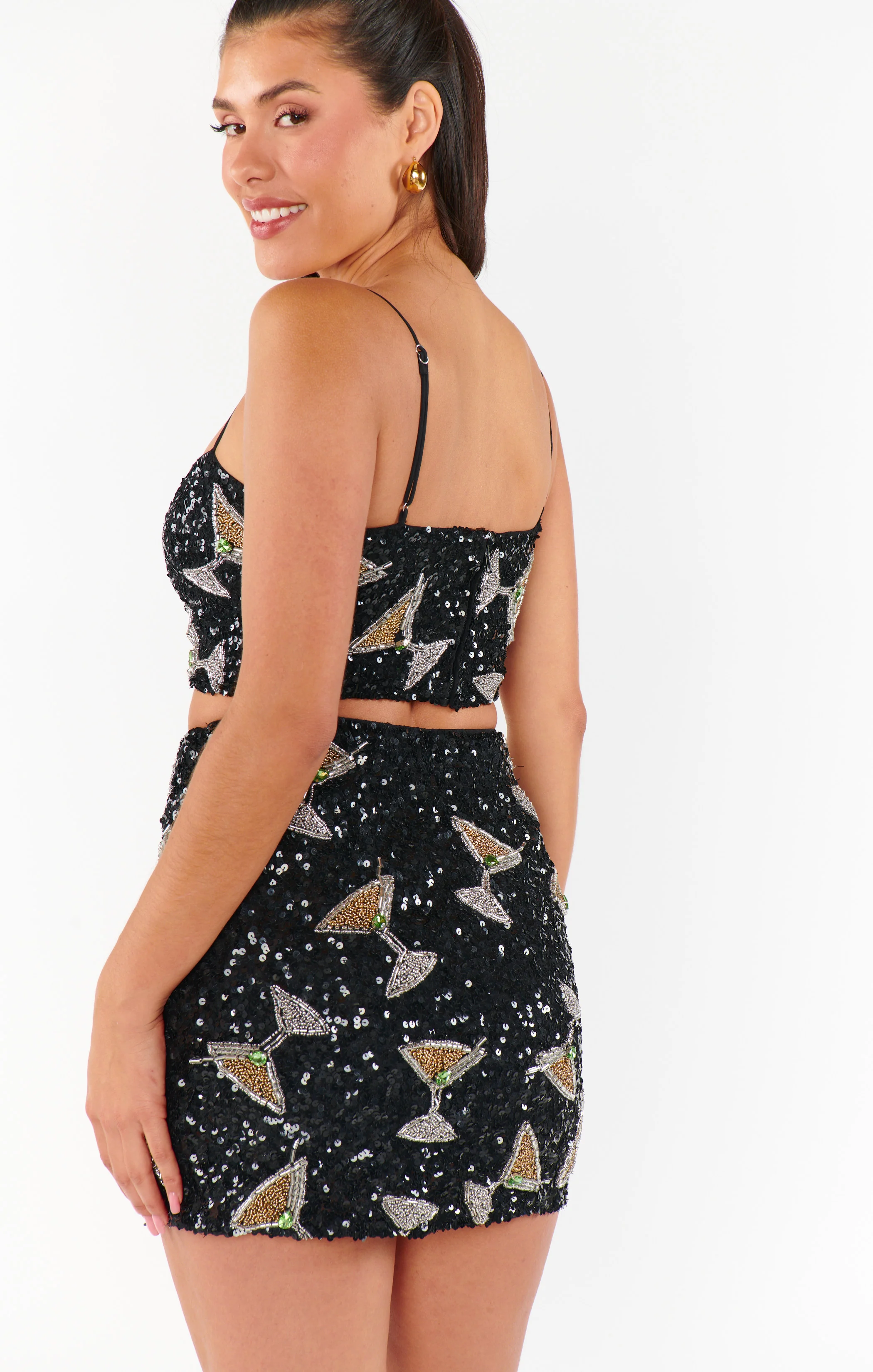Roxanne Mini Skort ~ Tossed Tini Beaded Sequins - Image 6