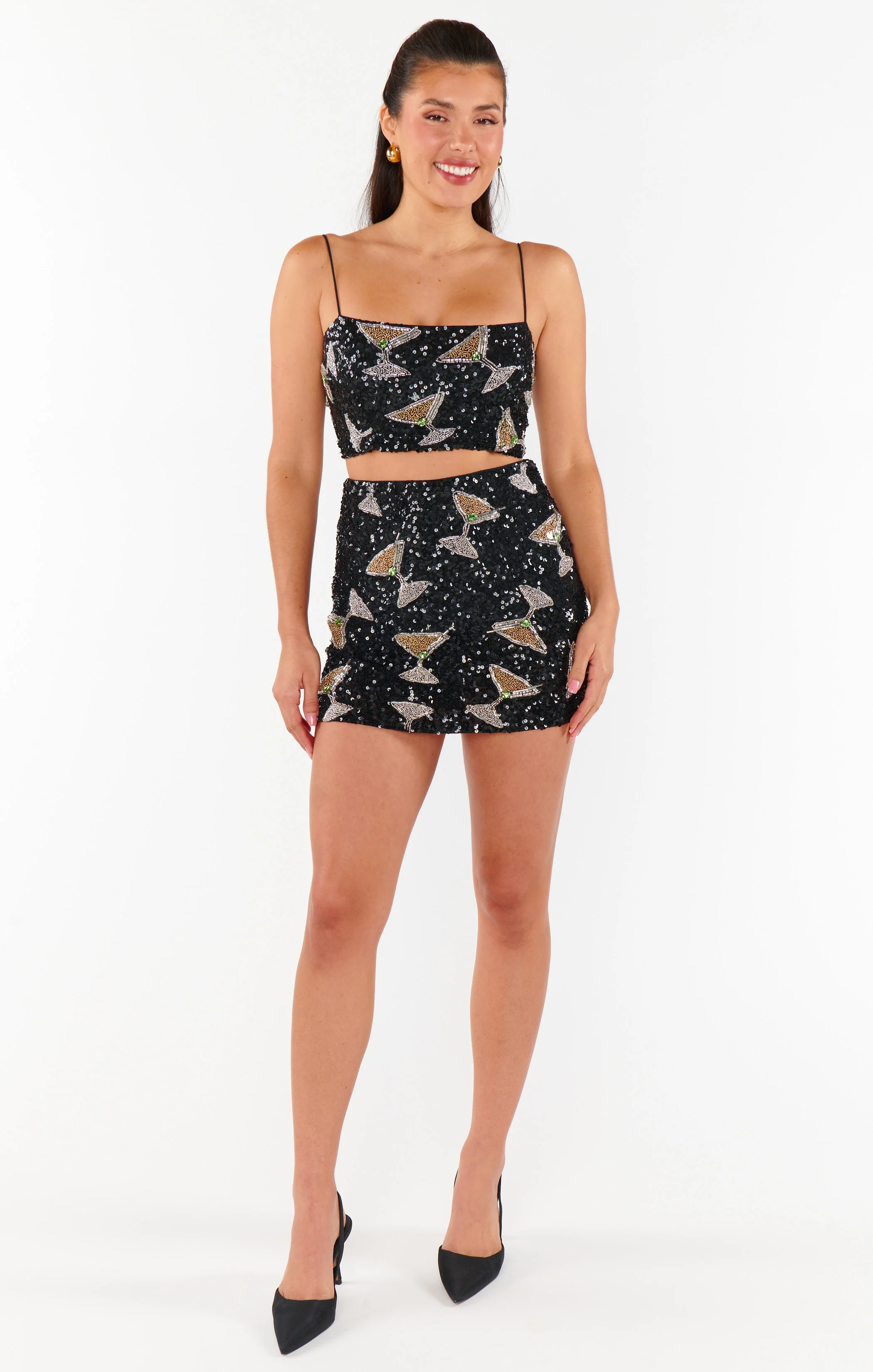 Roxanne Mini Skort ~ Tossed Tini Beaded Sequins - Image 7