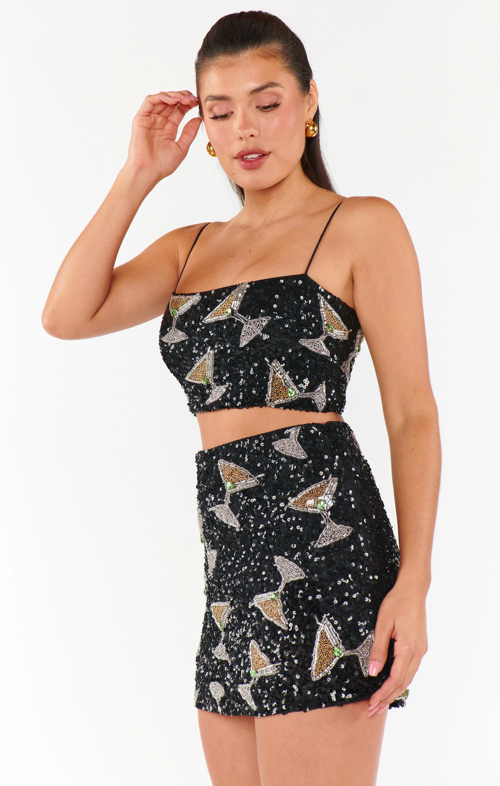 Roxanne Mini Skort ~ Tossed Tini Beaded Sequins - Image 8