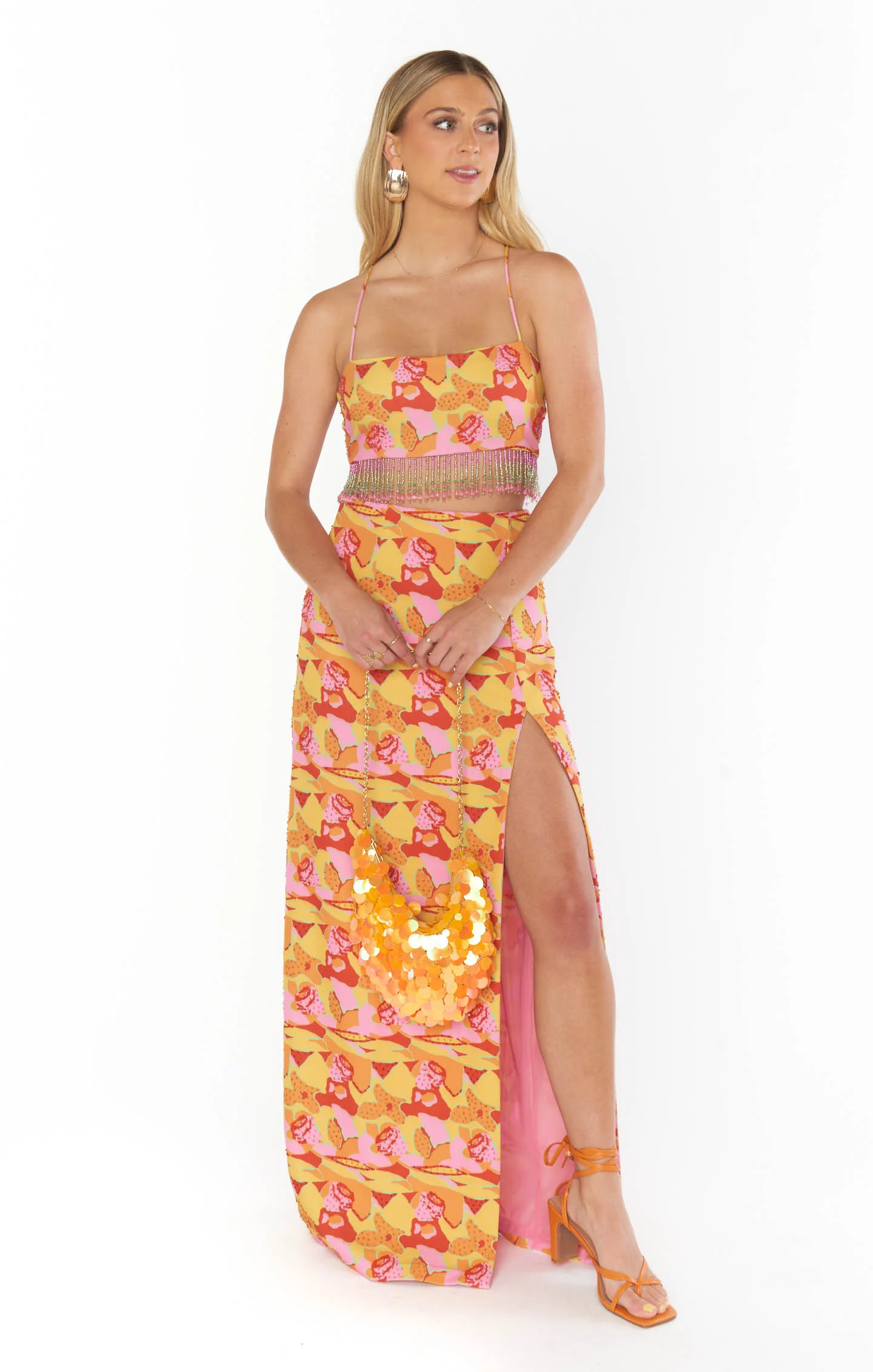 Rumba Maxi Skirt ~ Havana Beaded Sequins - Image 3
