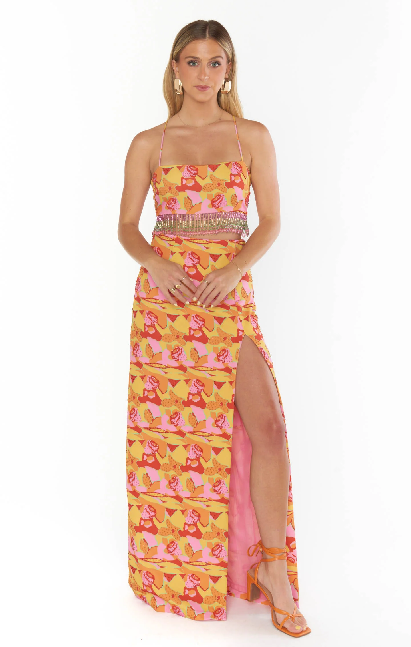 Rumba Maxi Skirt ~ Havana Beaded Sequins - Image 4