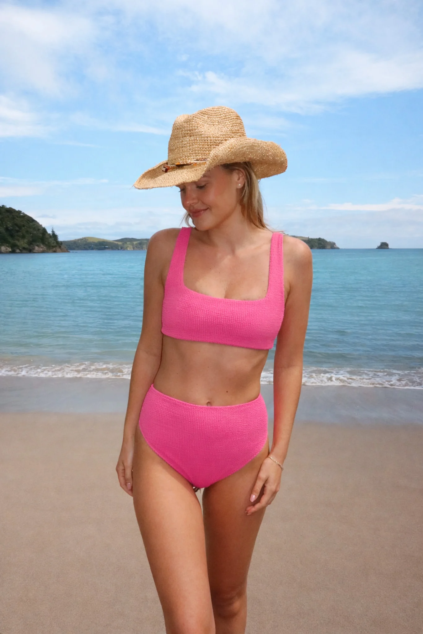 Sail Bottom ~ Strawberry Pink Scrunch - Image 2