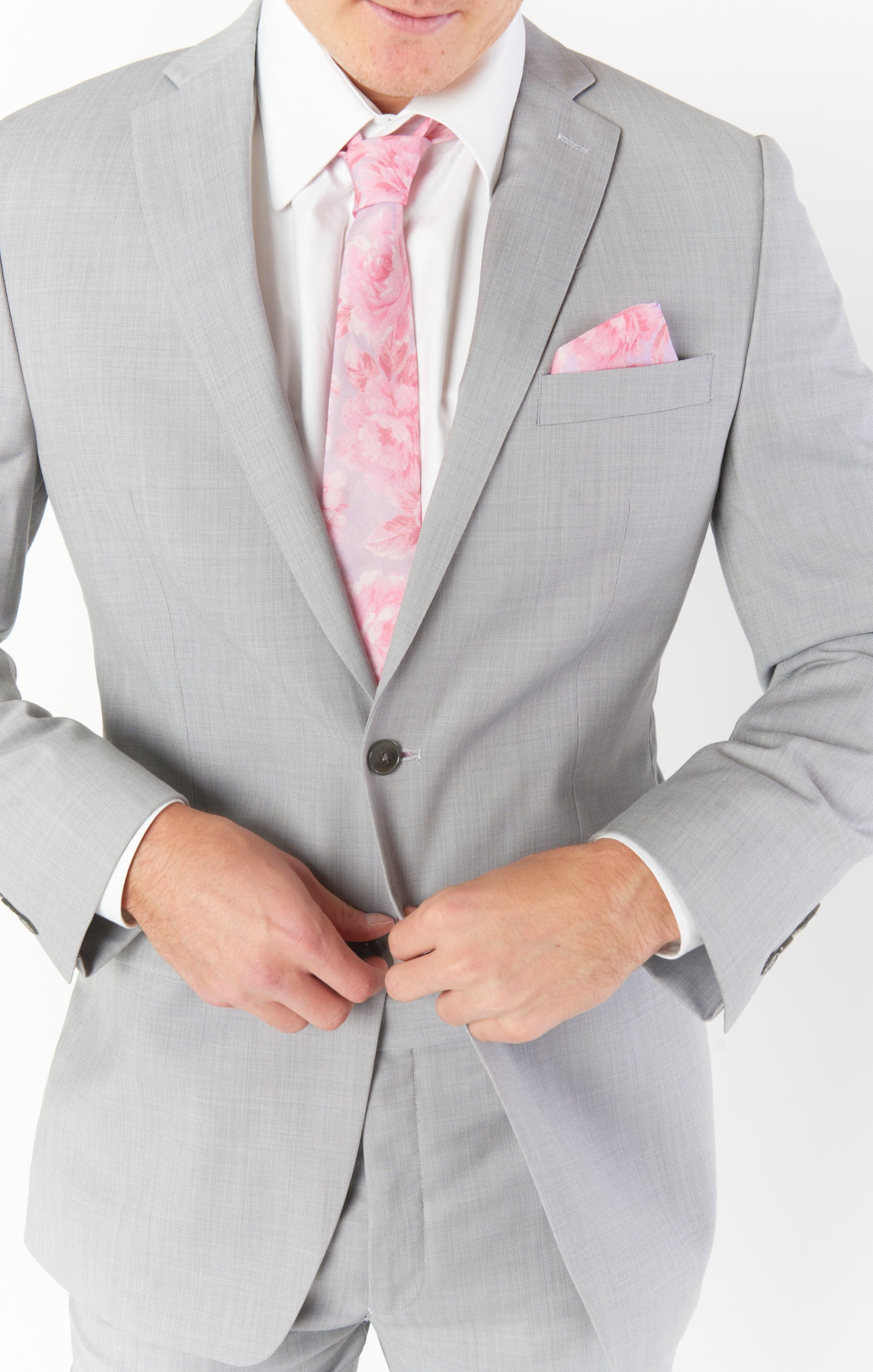 Sam Pocket Square ~ Blushing Floral - Image 4