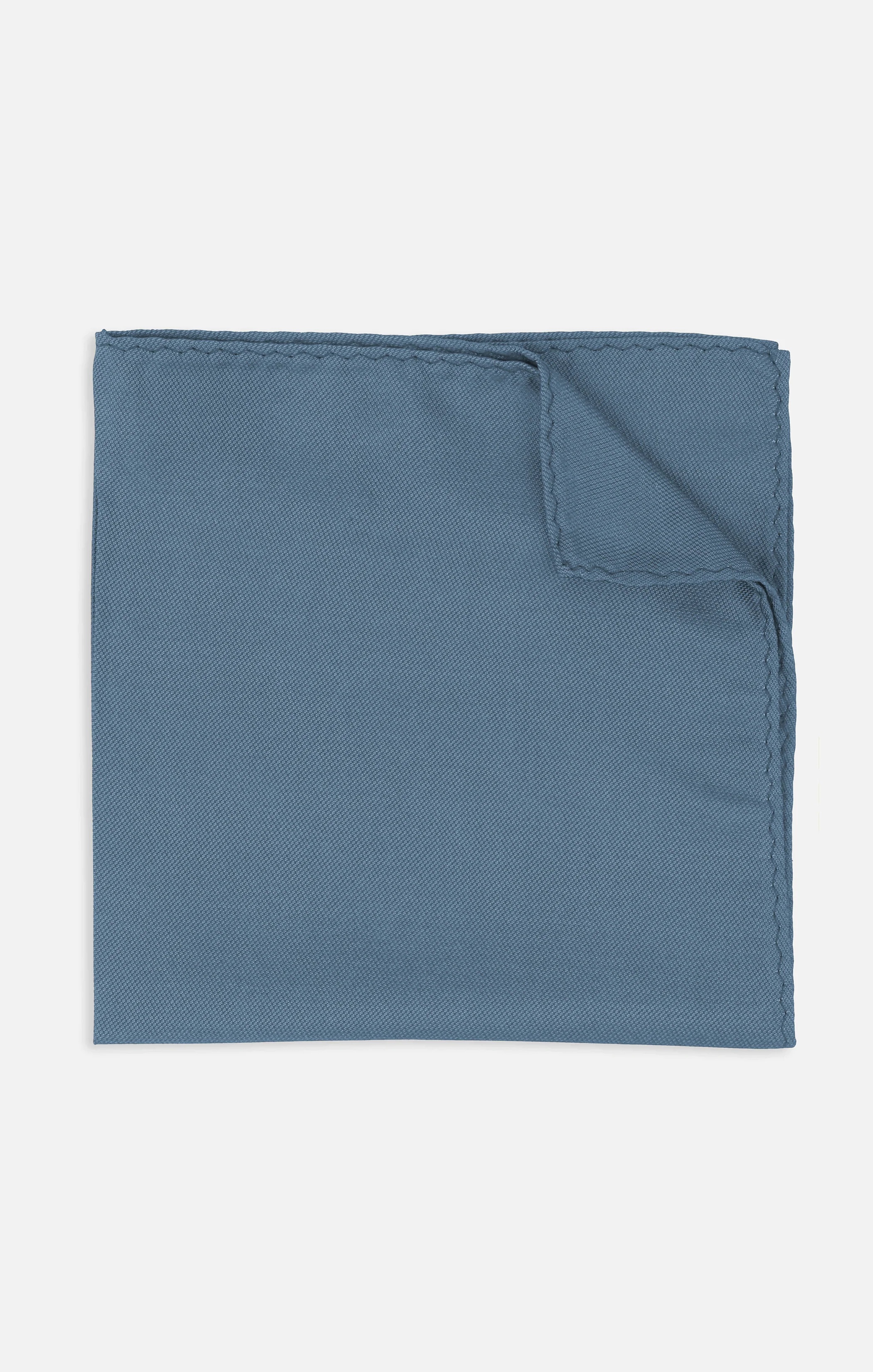 Sam Pocket Square ~ Slate Blue Solid - Image 2