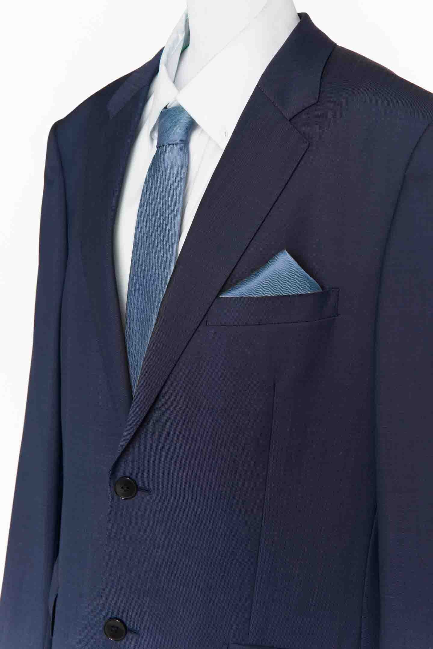 Sam Pocket Square ~ Slate Blue Solid - Image 3