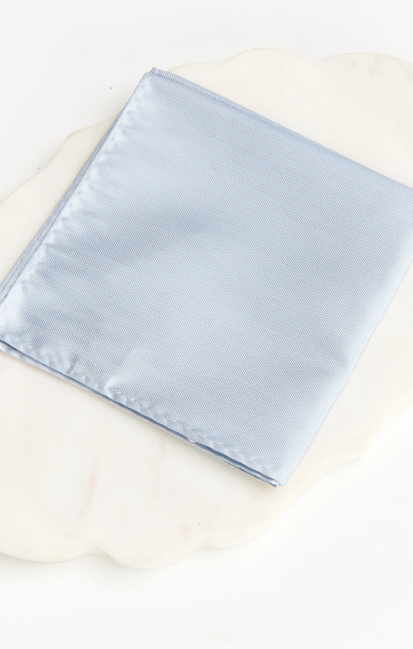 Sam Pocket Square ~ Steel Blue Solid - Image 4