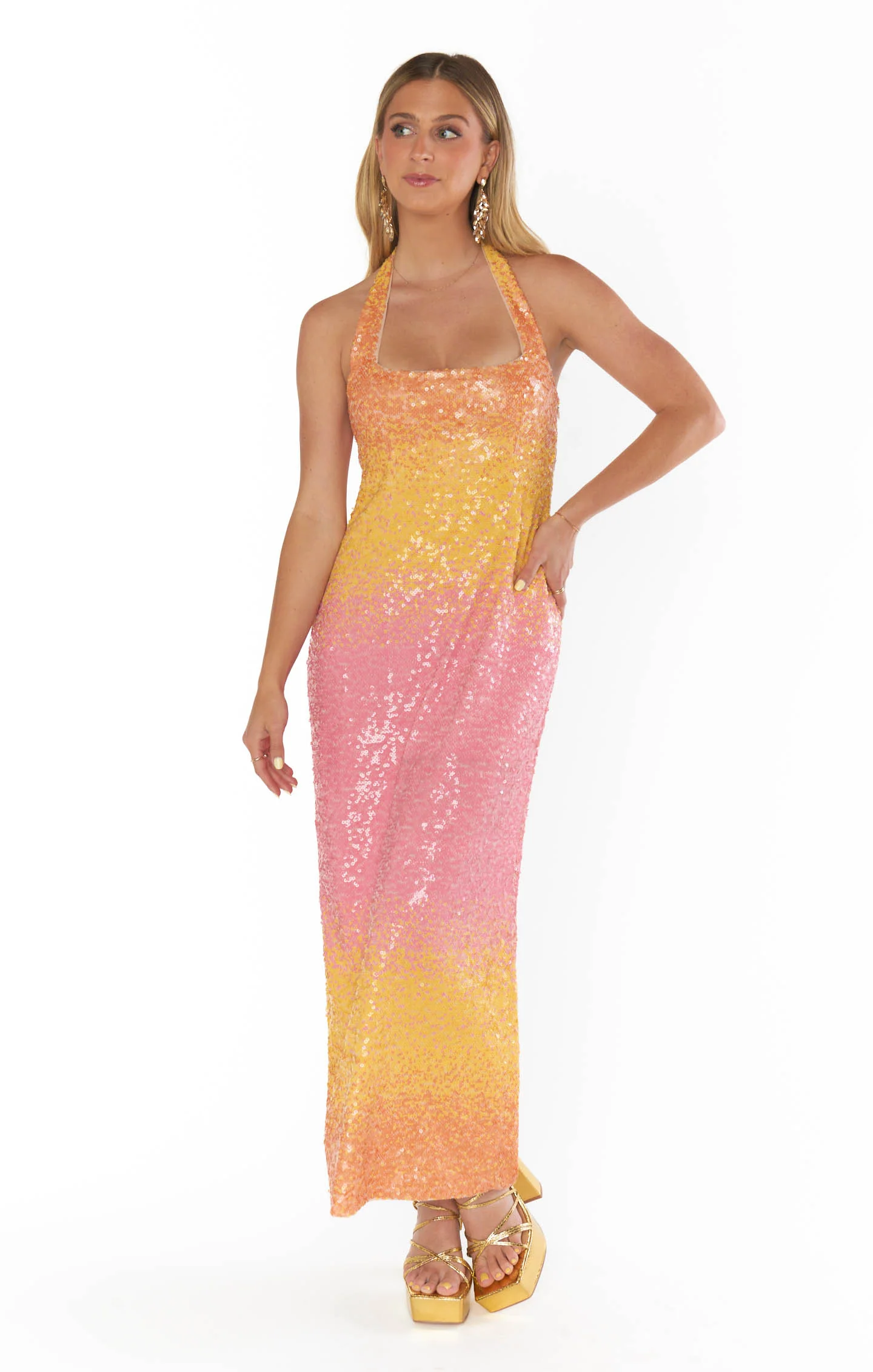 Samba Midi Dress ~ Sundown Ombre Sequins - Image 5