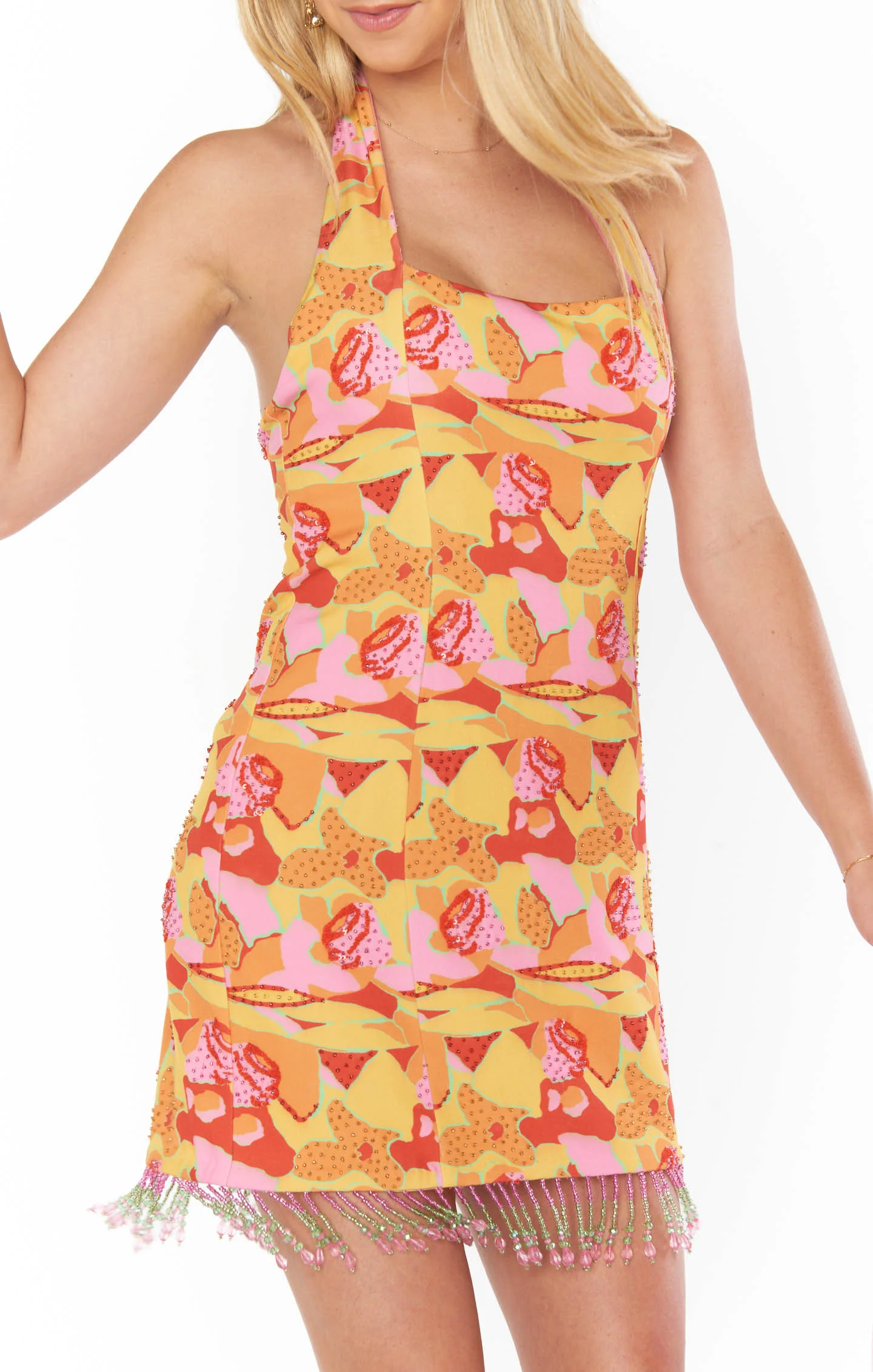 Samba Mini Dress ~ Havana Beaded Sequins - Image 5