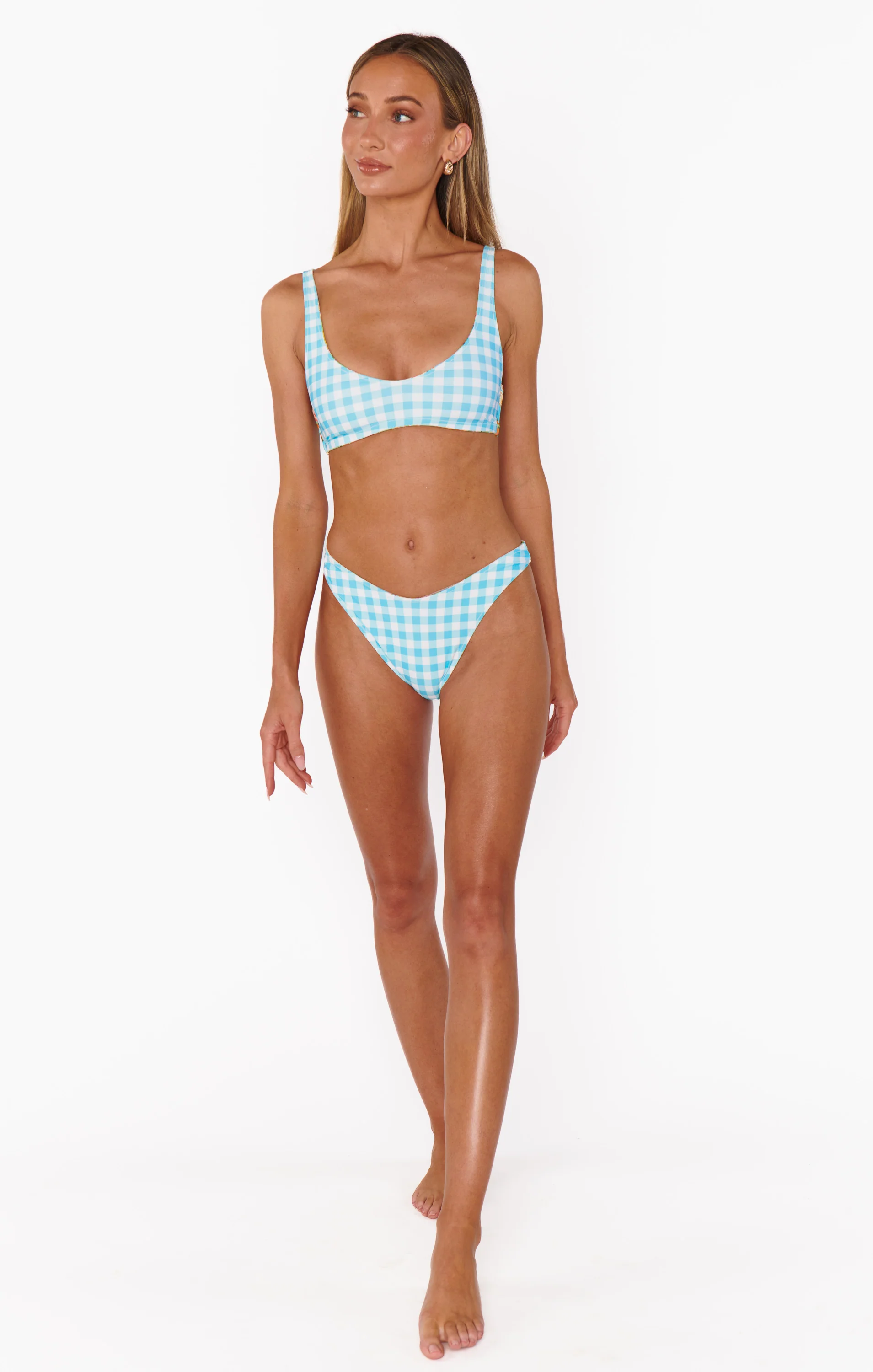 Sanibel Top ~ Reversible Bouquet Gingham - Image 7