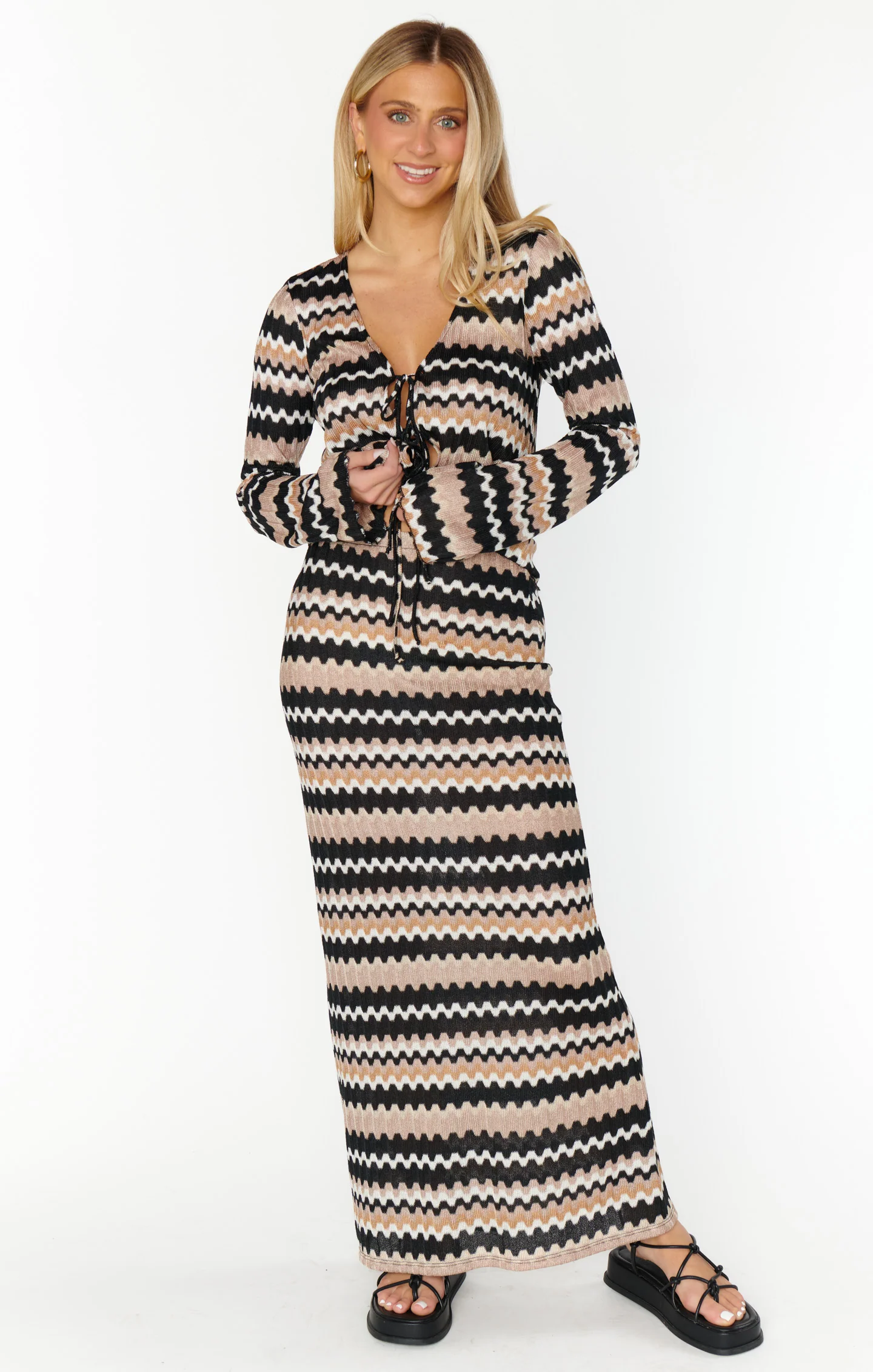 Saturday Skirt ~ Neutral Groovy Knit - Image 4