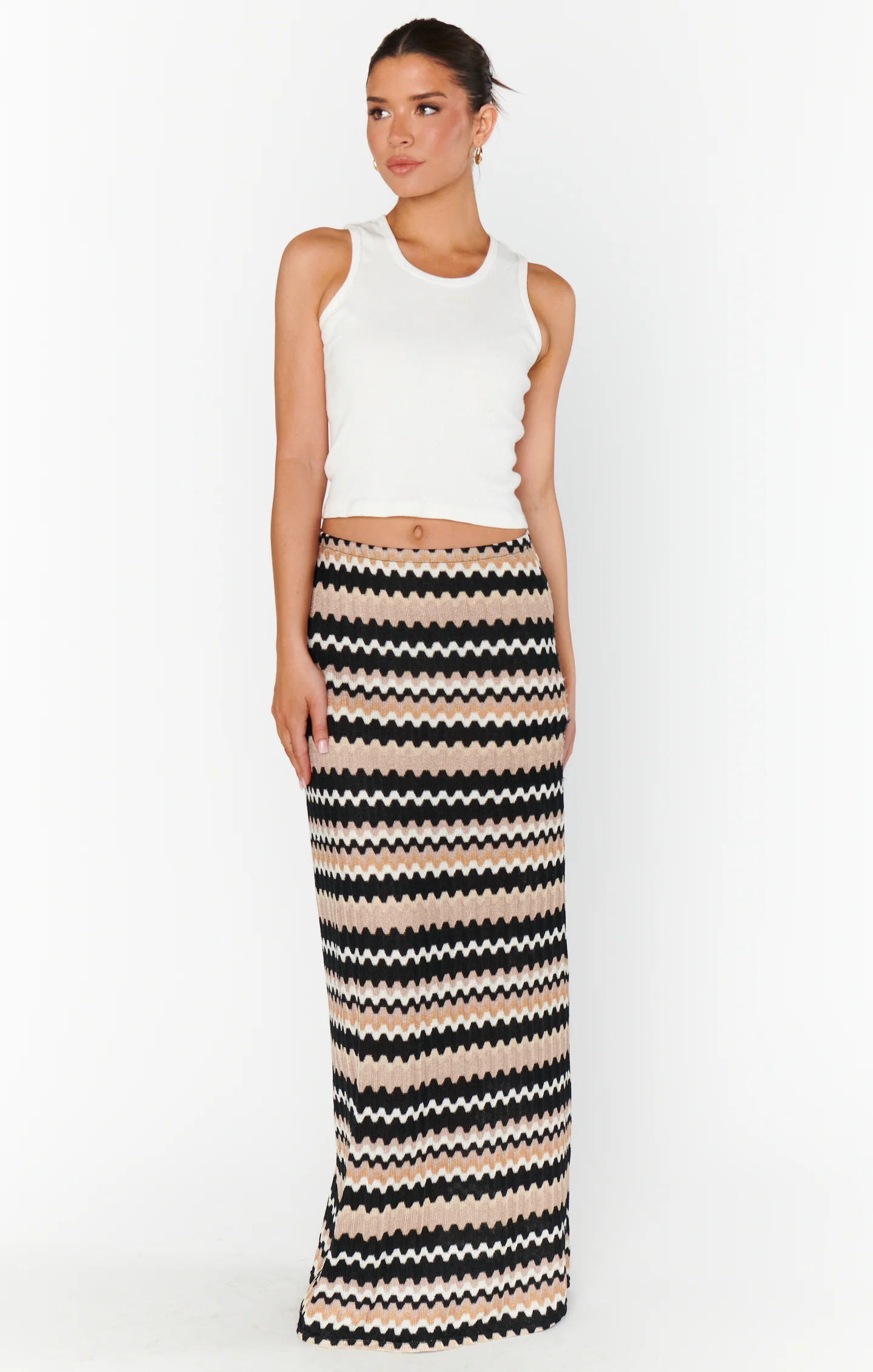 Saturday Skirt ~ Neutral Groovy Knit - Image 7