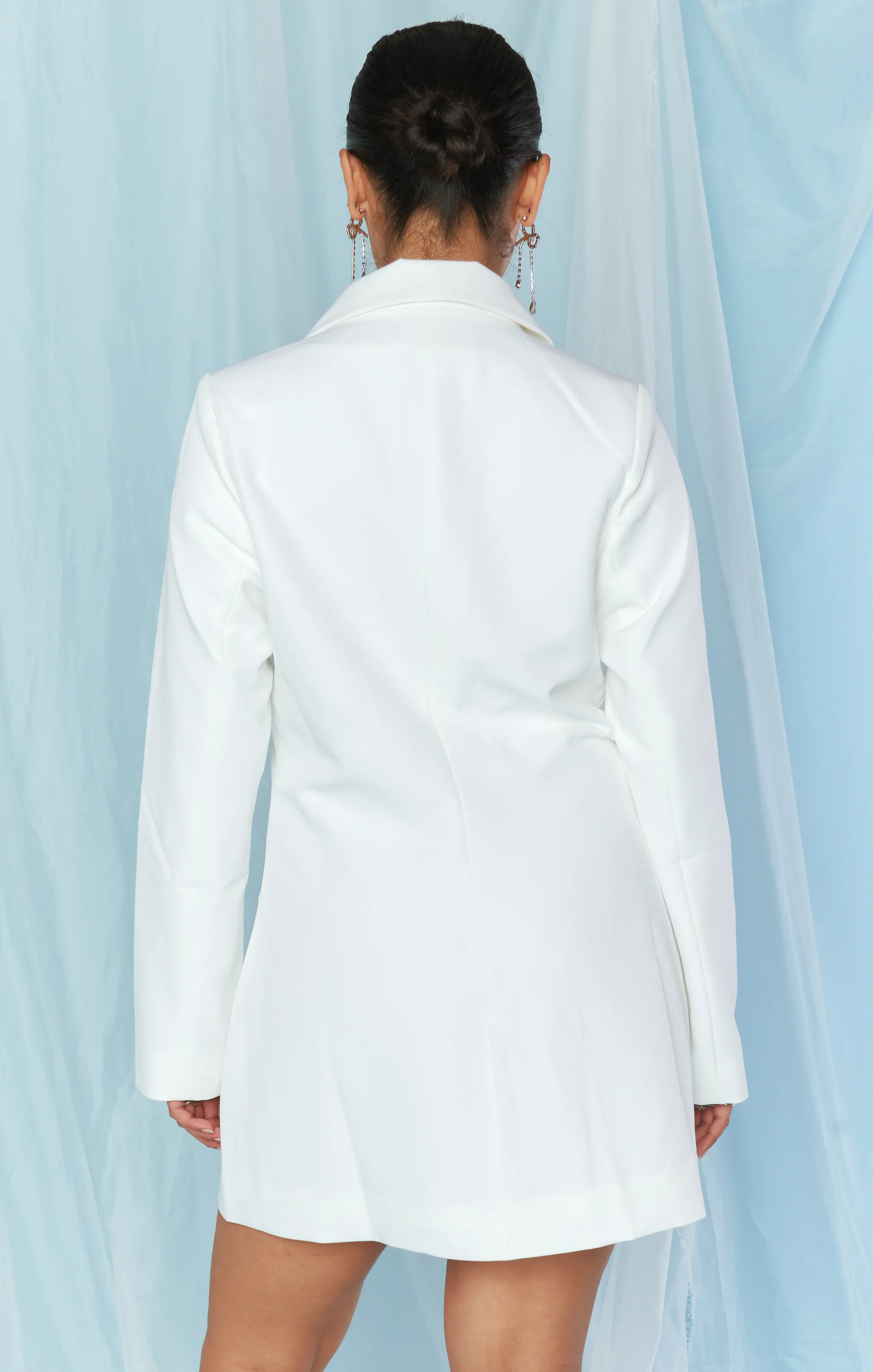Save the Date Blazer Dress ~ White Suiting - Image 8